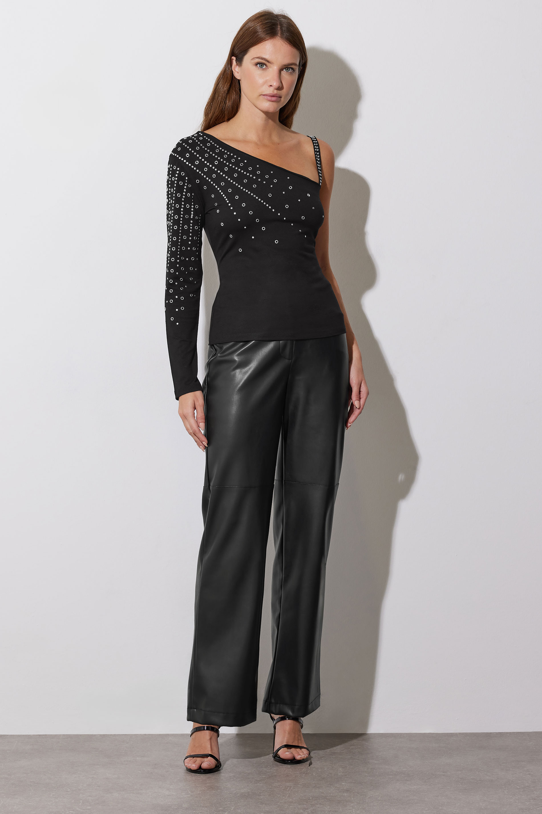 STAR Black Eyelet Asymmetric Top | STAR x JM 6