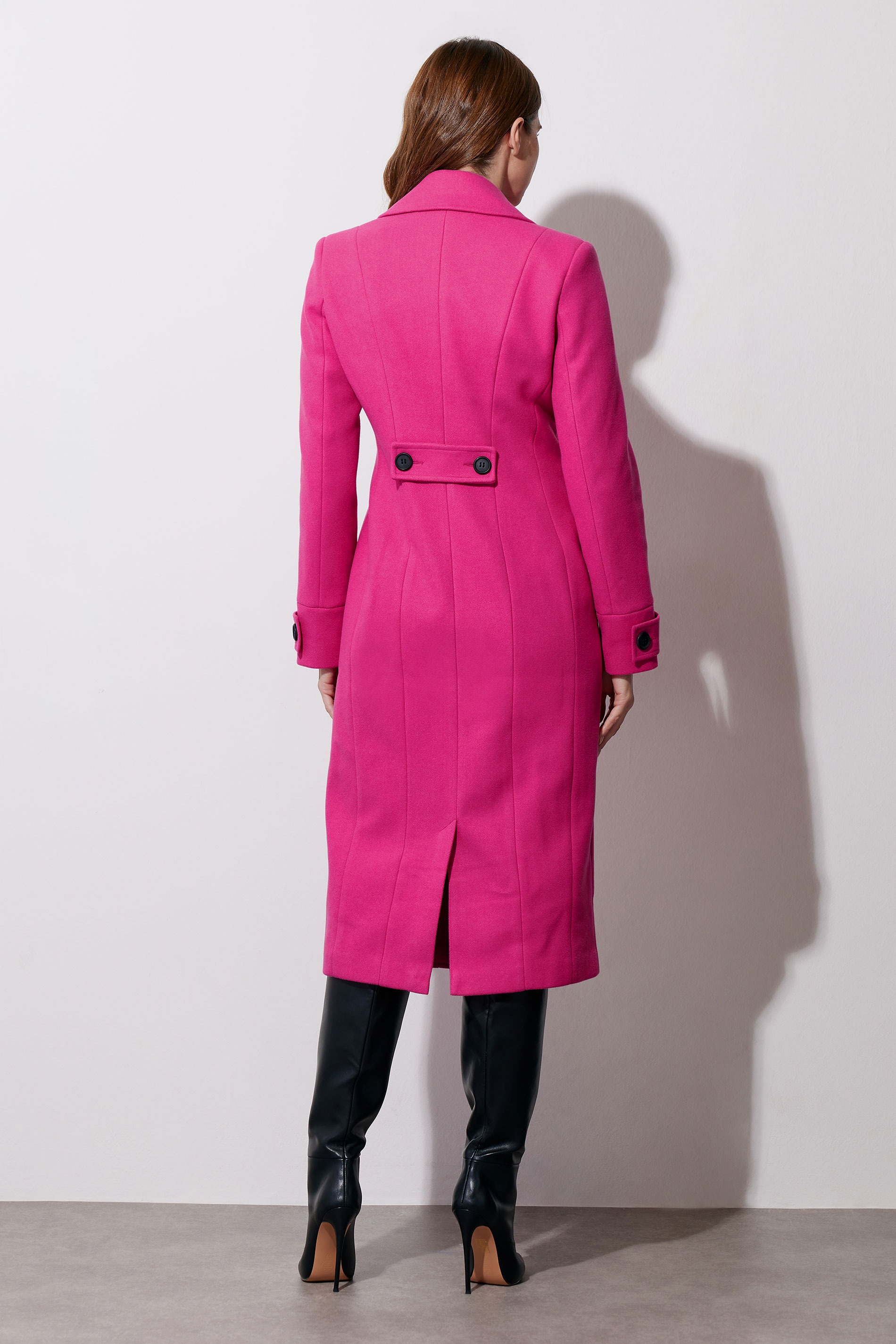 STAR Hot Pink Tailored Maxi Coat | STAR x JM 5