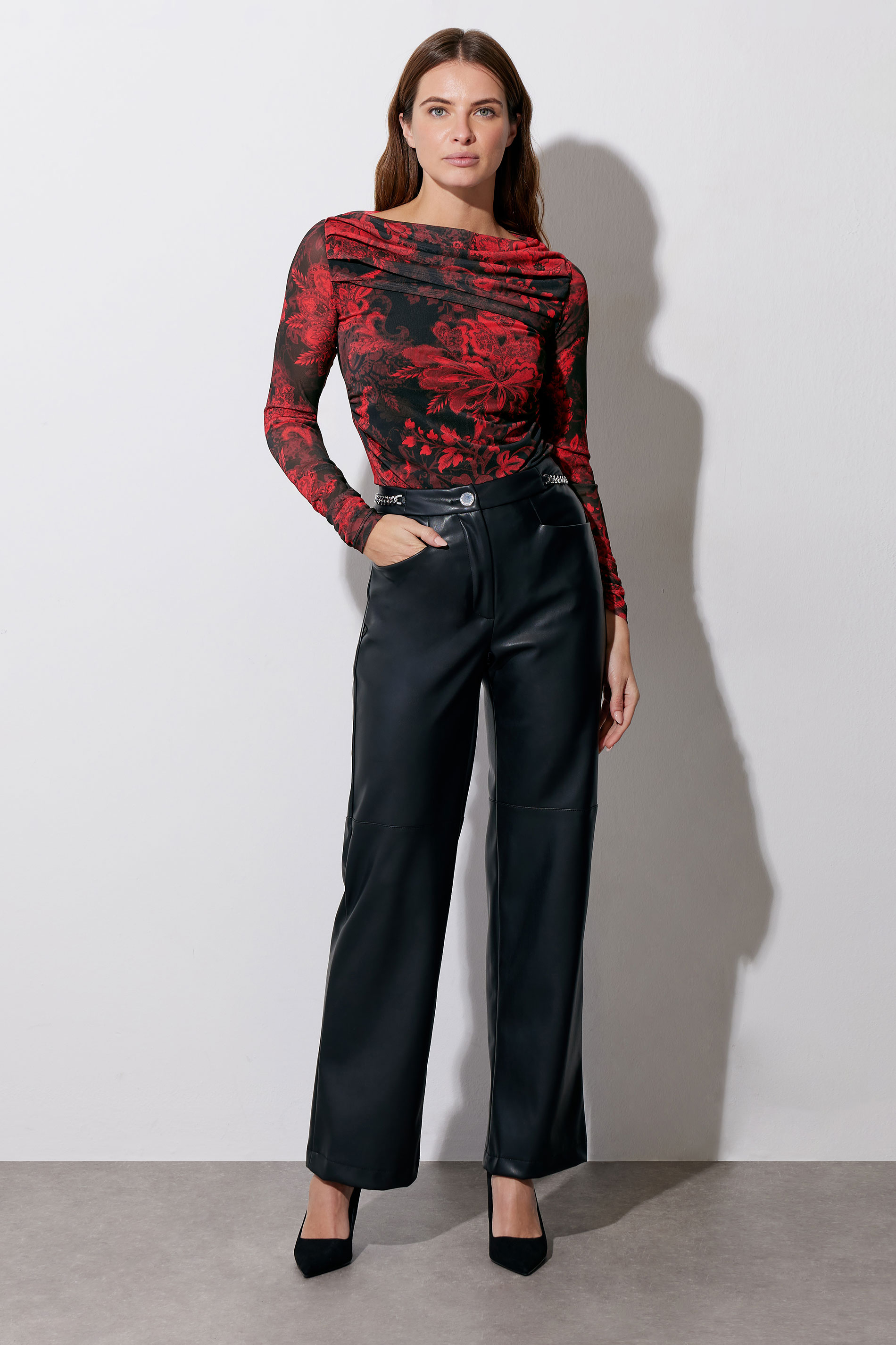 STAR Red Paisley Mesh Top | StarByJM 5