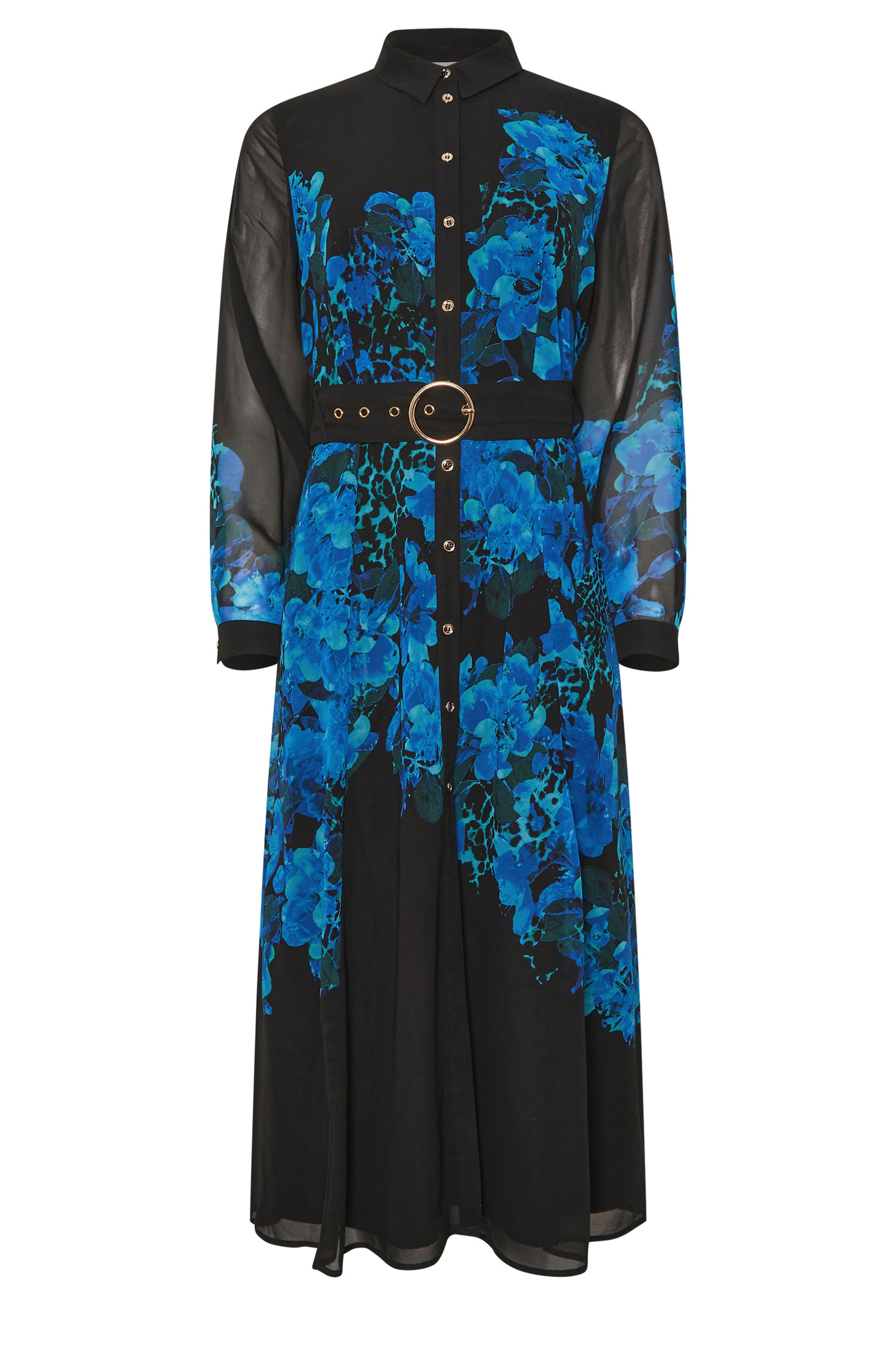 STAR Black Floral Print Shirt Dress | StarByJM 7