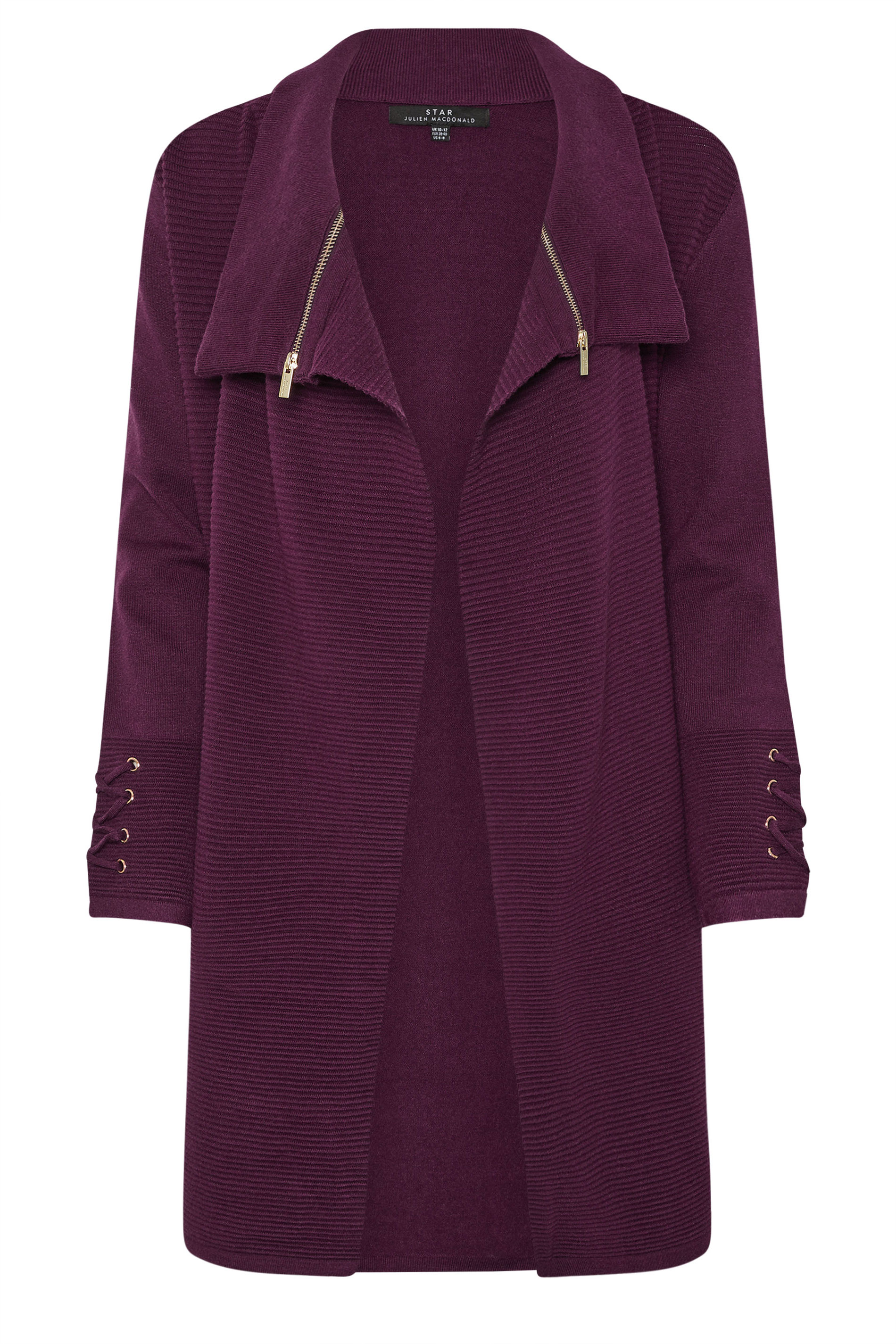 STAR Burgundy Red Zip Detail Cardigan | StayByJM 5