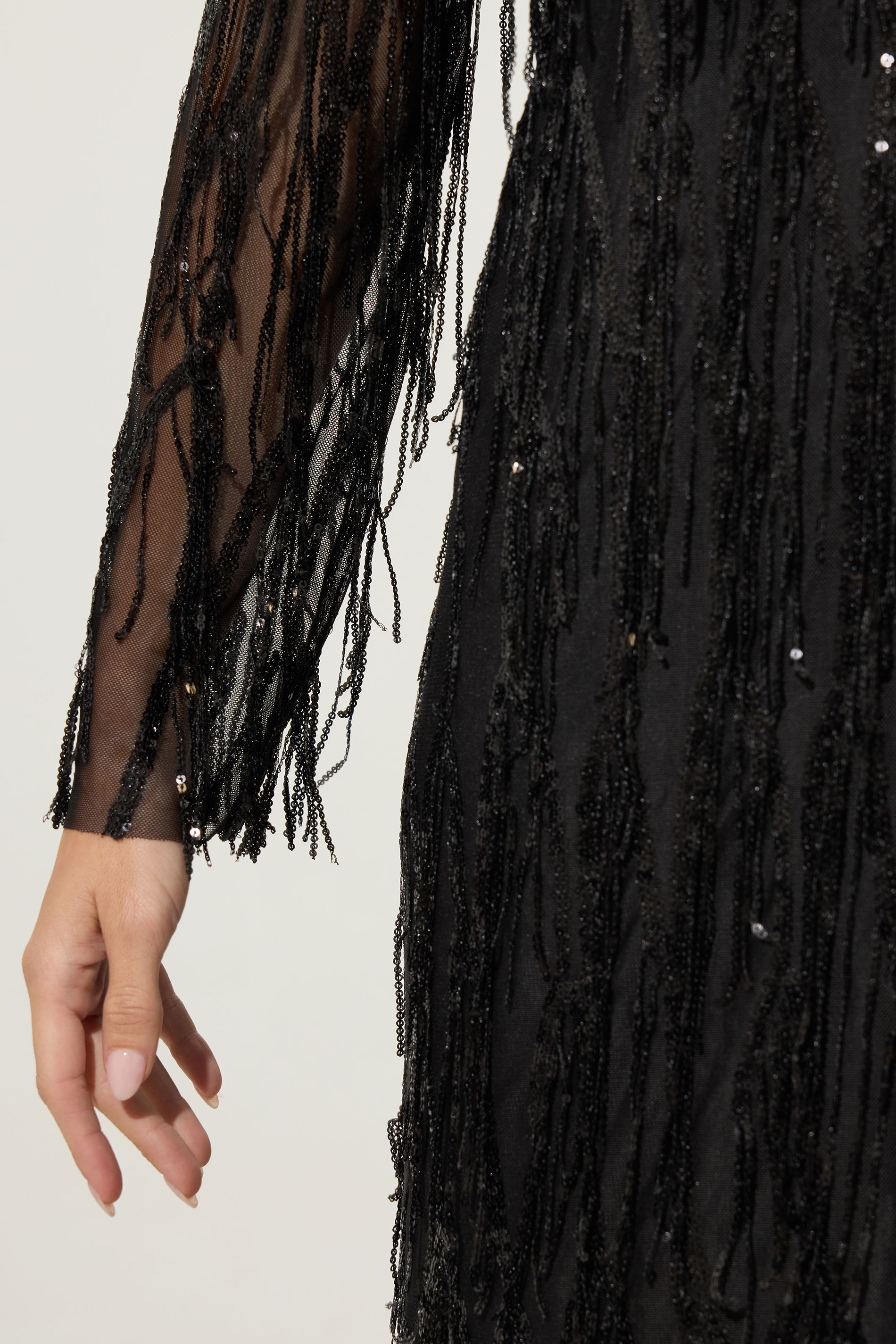 STAR Black Sequin Tassel Dress | StarByJM 6