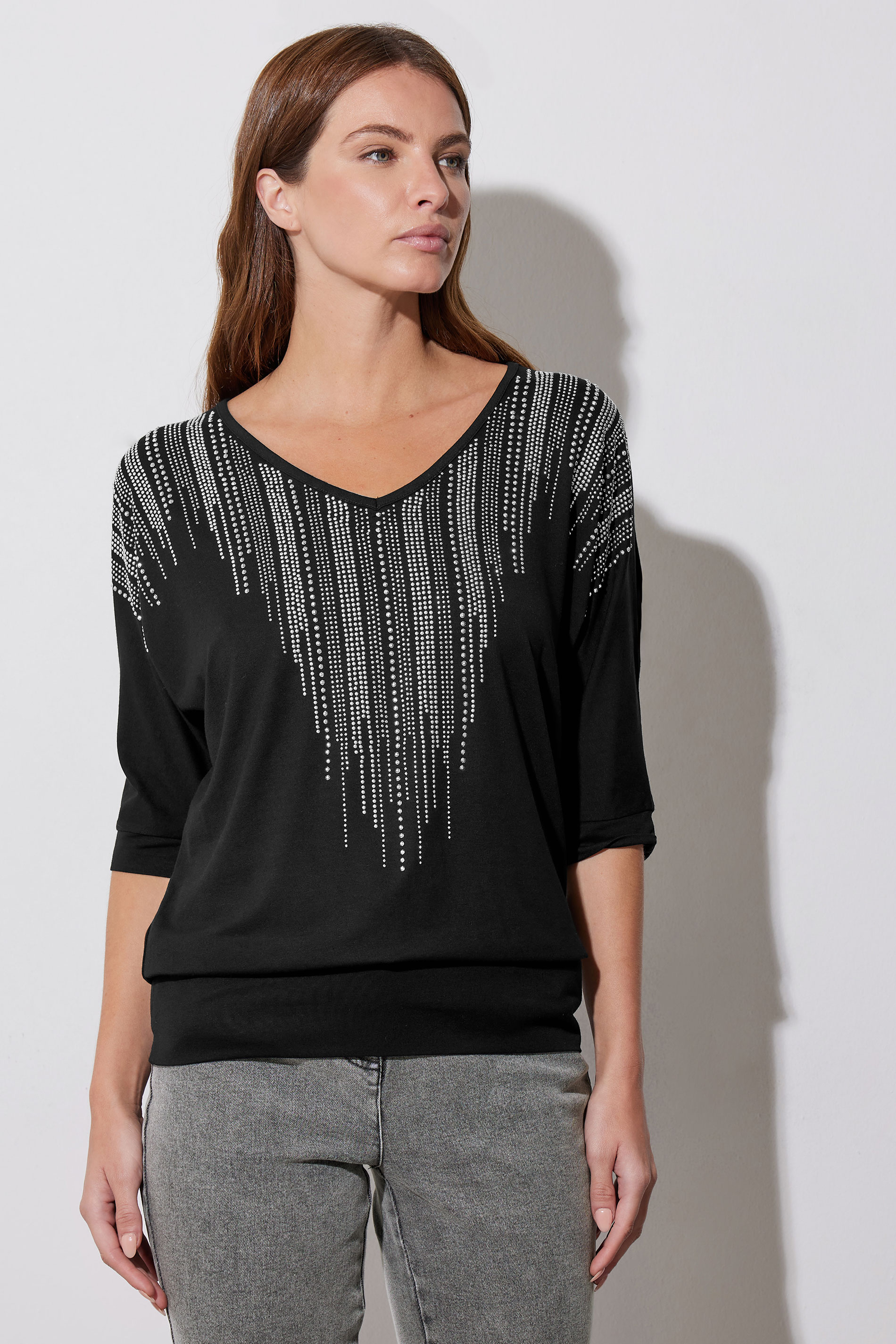 STAR Black Embellished Neckline Top | StarByJM 1
