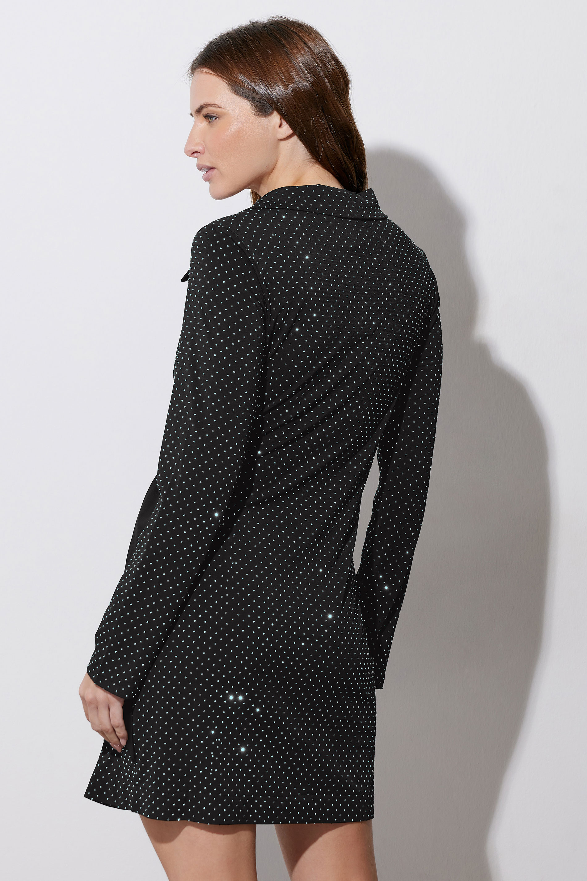 STAR Black Diamante Belted Wrap Dress | STAR x JM 4