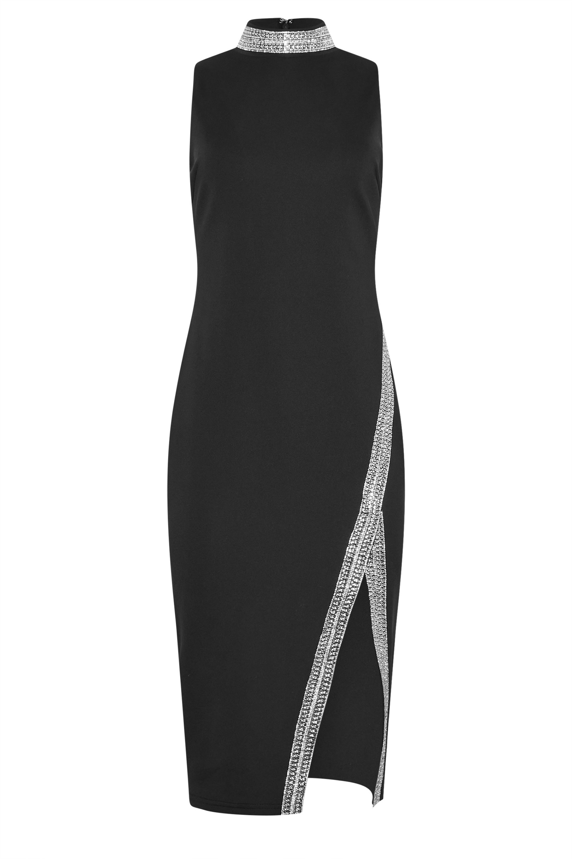 STAR Black Diamante Trim Bodycon Dress | StarByJM 8