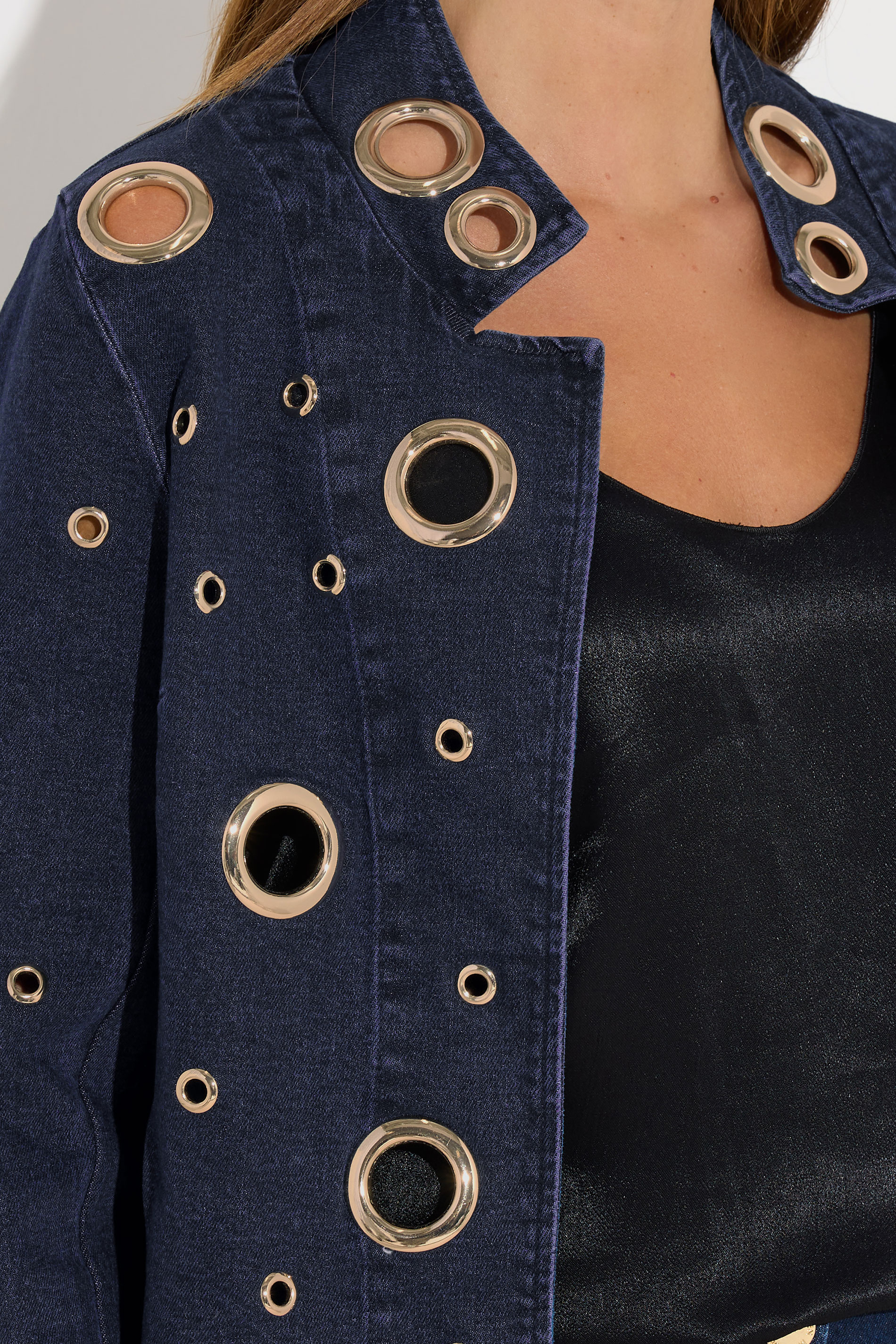 STAR Blue Denim Eyelet Detail Jacket | StarByJM 6