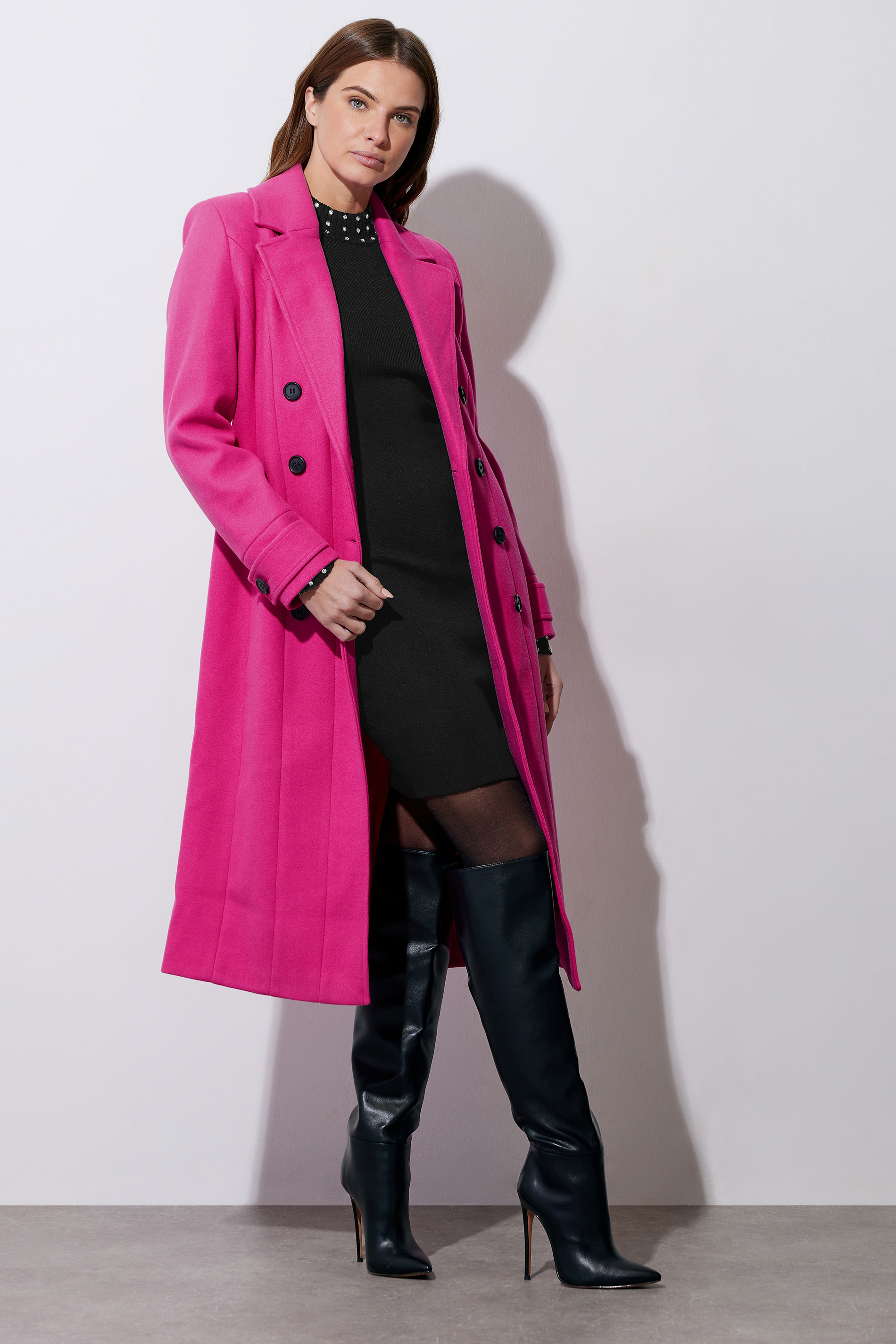 STAR Hot Pink Tailored Maxi Coat | STAR x JM 3