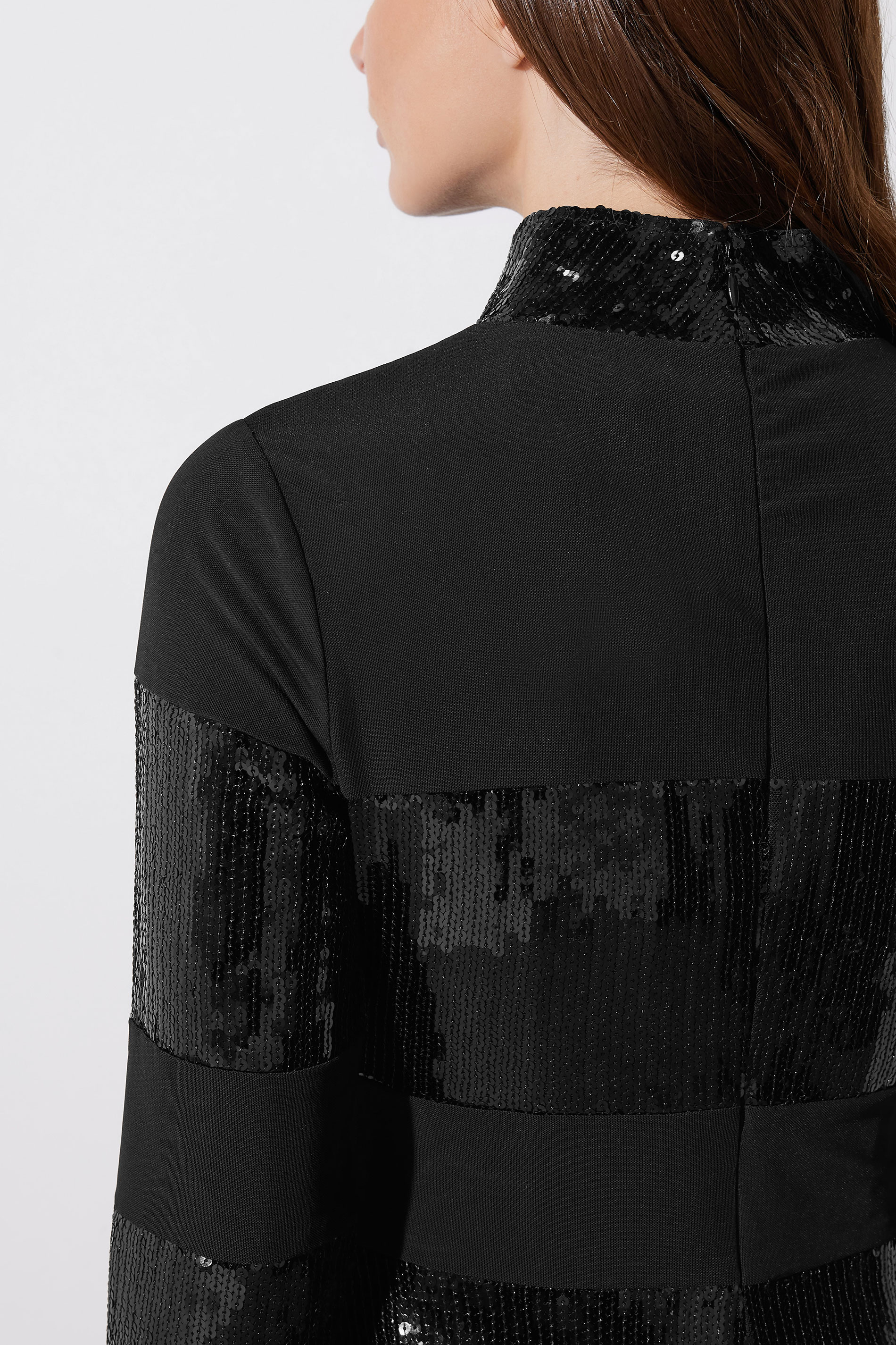 STAR Black Sequin Stripe Maxi Dress | StarByJM 7