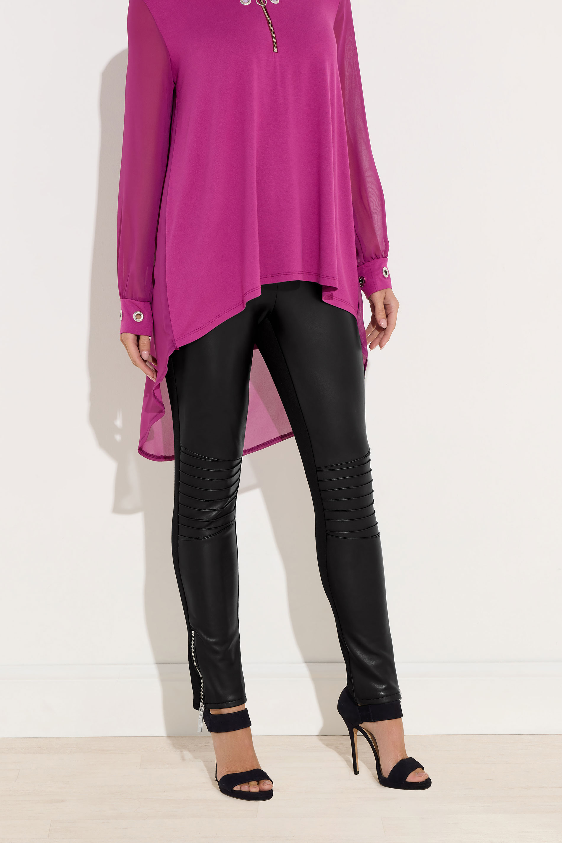 STAR Black Faux Leather Leggings | StarByJM 1