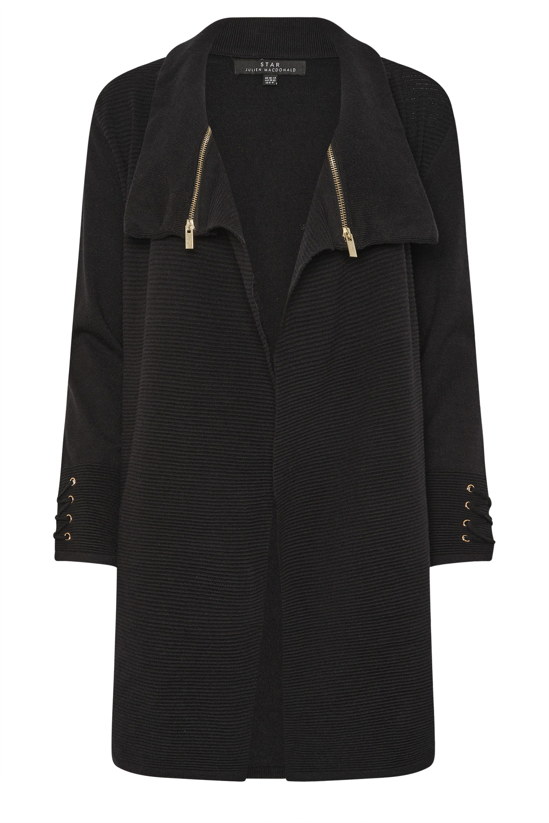 STAR Black Zip Detail Cardigan | StayByJM 5