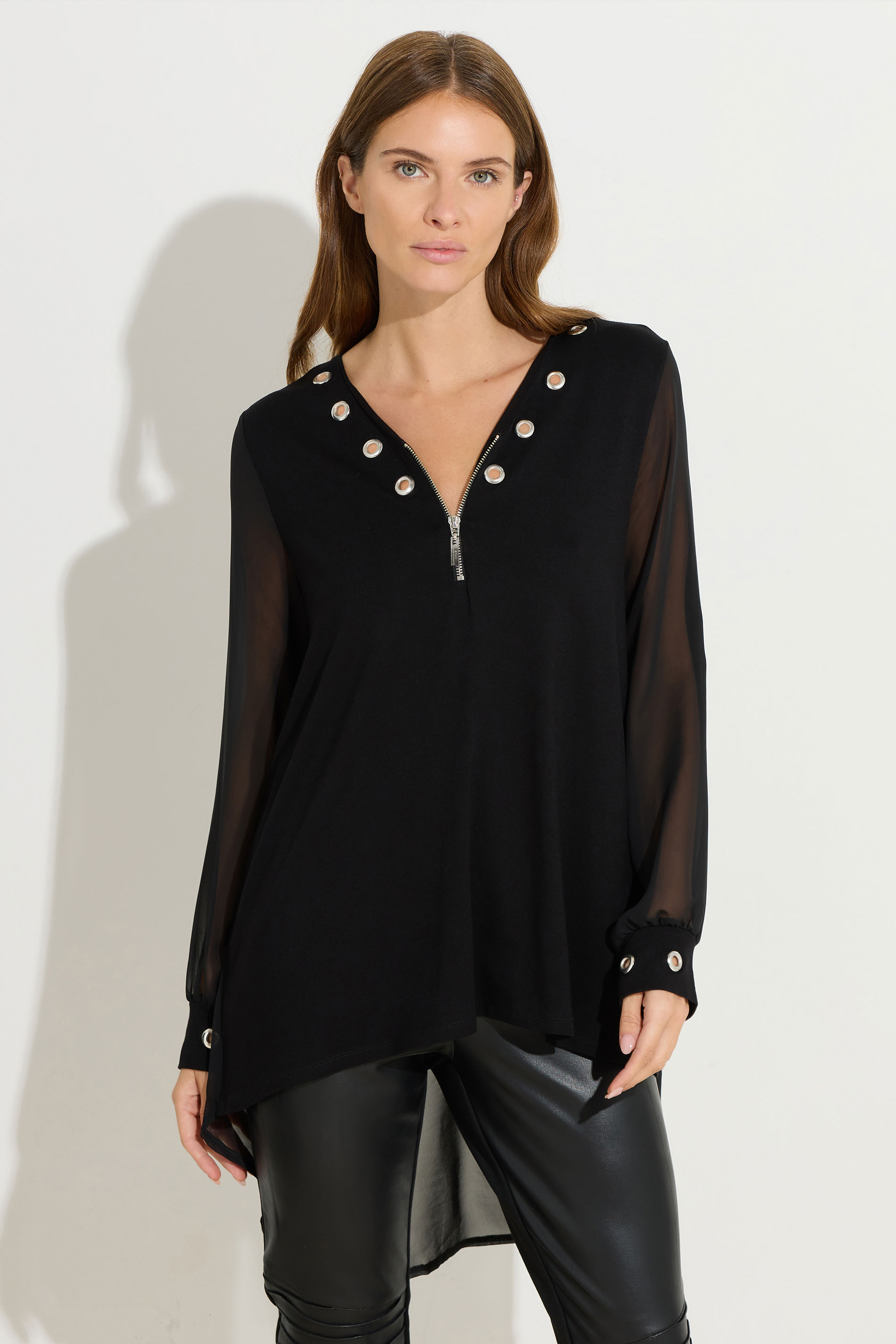 STAR Black Eyelet Zip Top | StarByJM 2