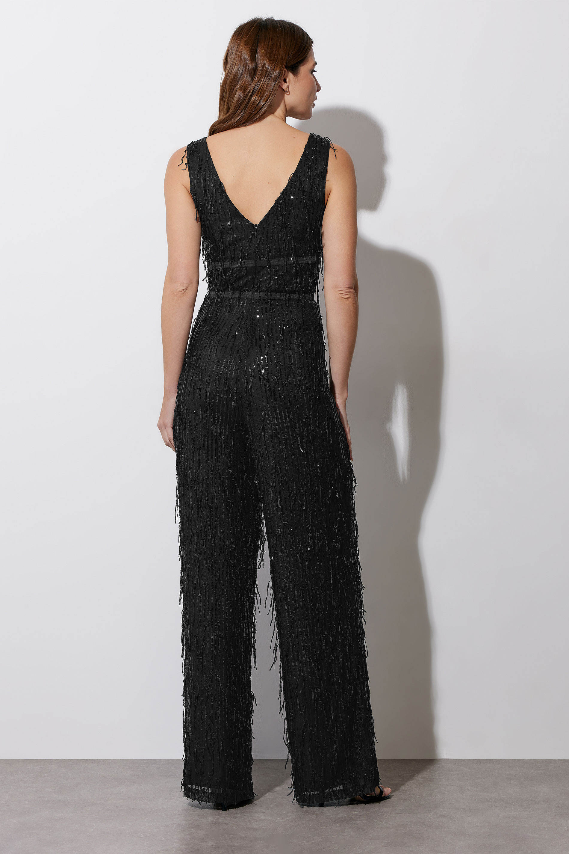 STAR Black Sequin Tassel Jumpsuit | StarByJM 4