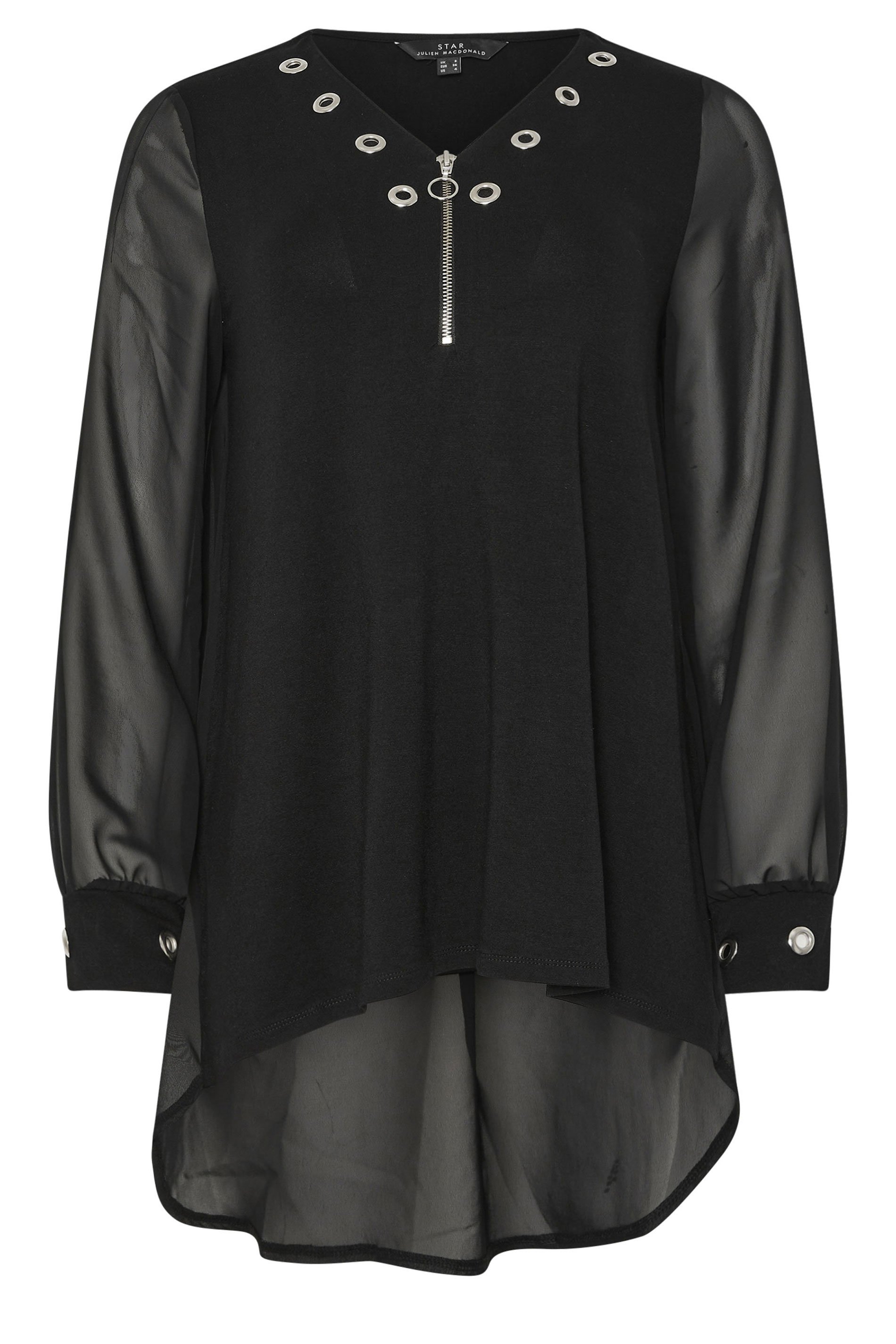 STAR Black Eyelet Zip Top | StarByJM 7