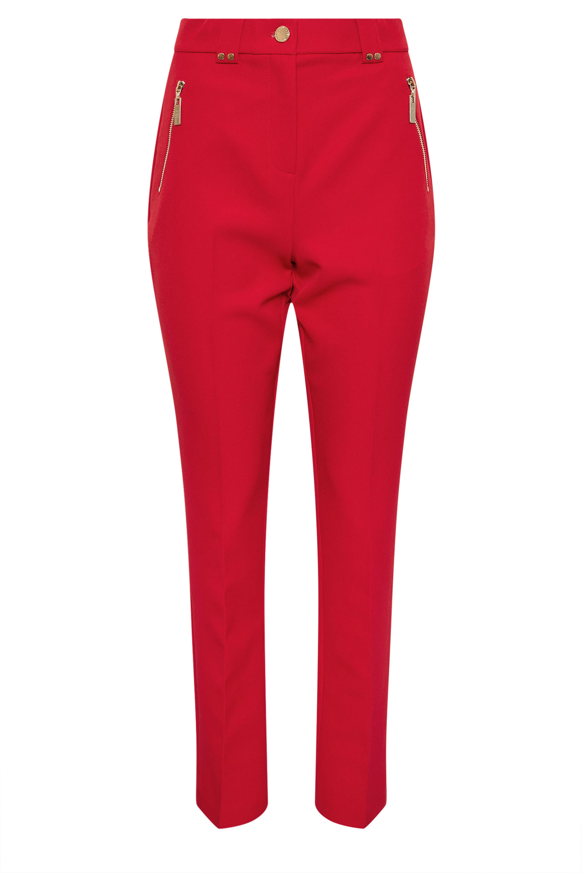 STAR Red Tailored Straight Leg Trousers | StarByJM 6