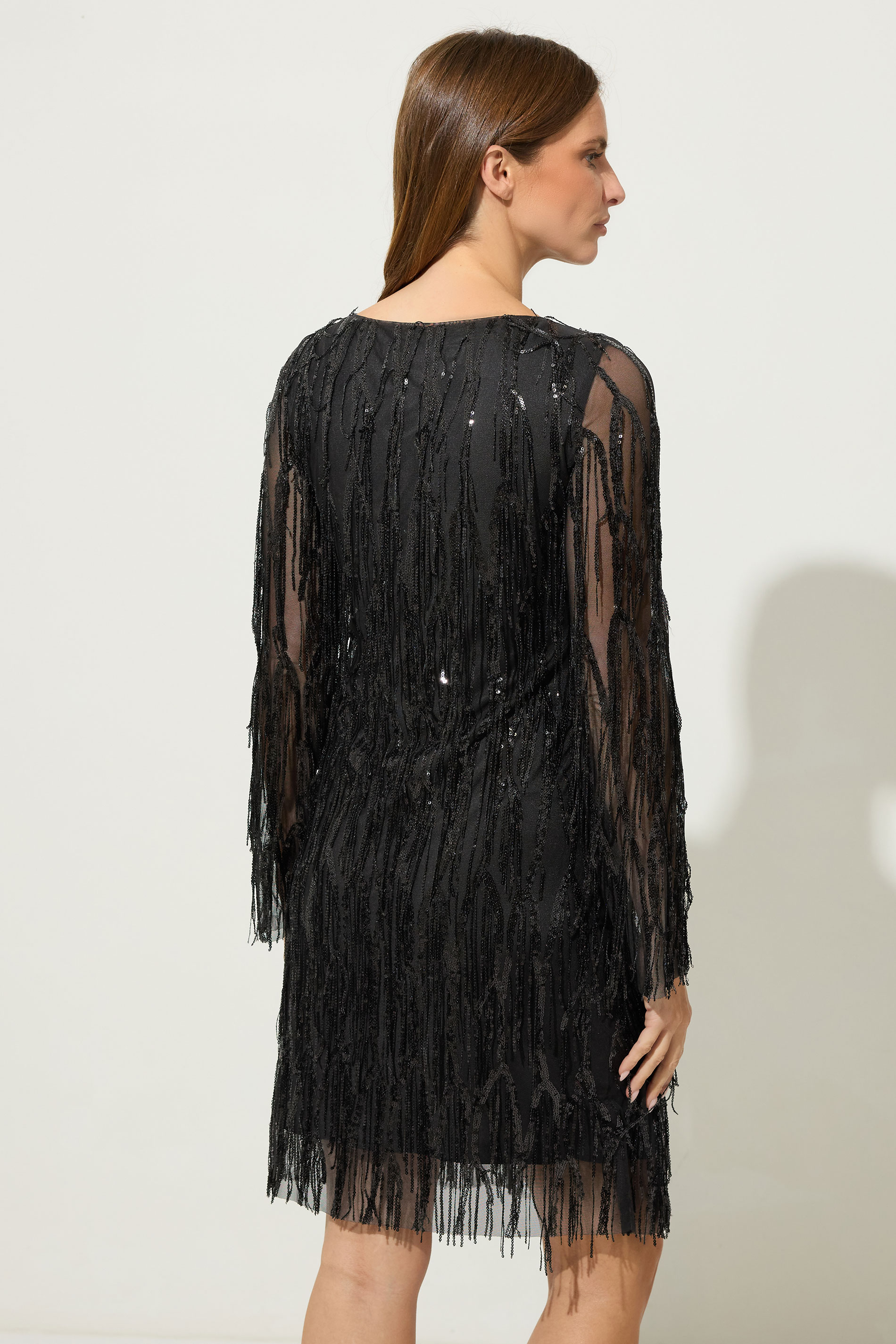 STAR Black Sequin Tassel Dress | StarByJM 5