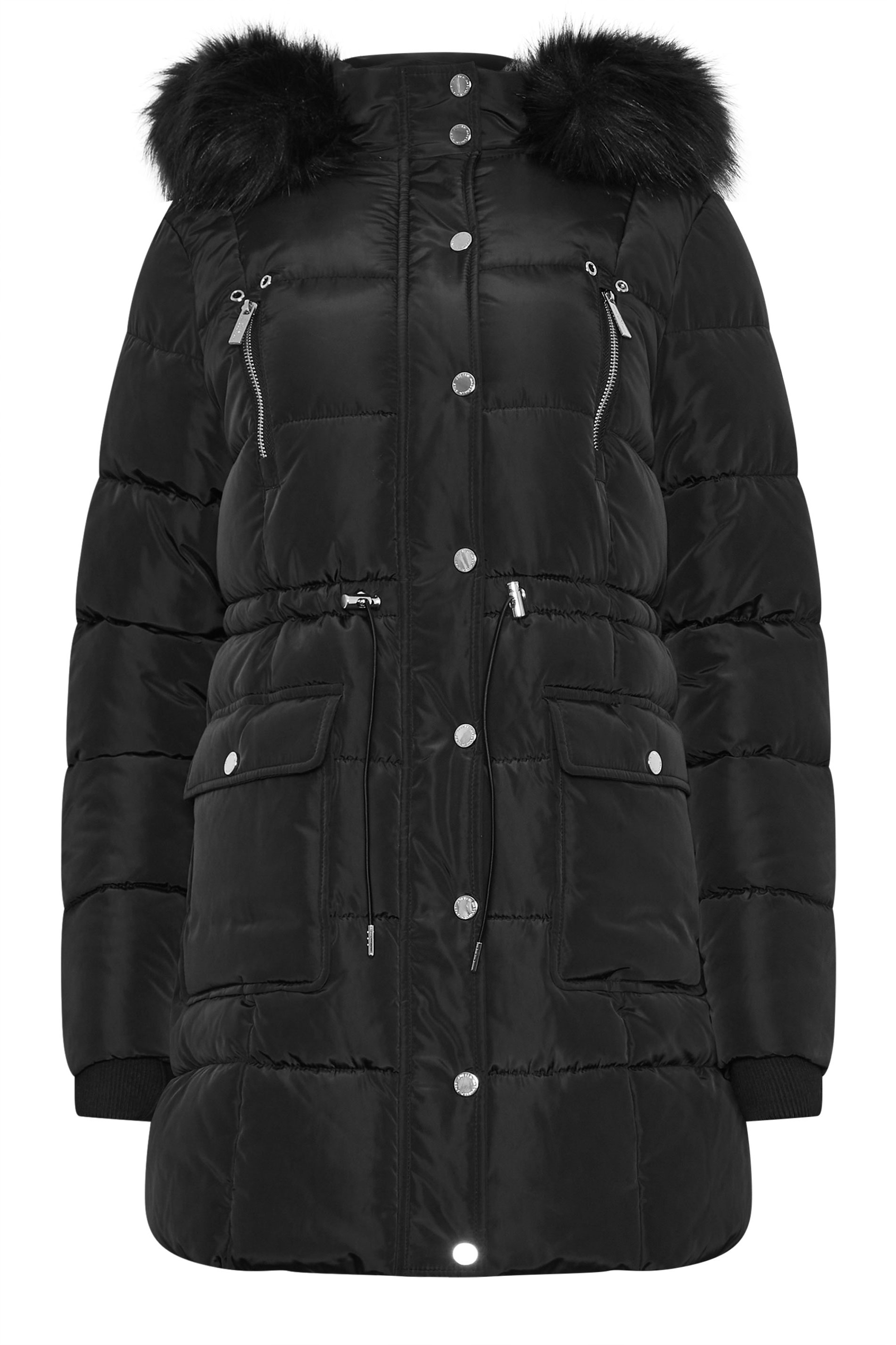 STAR Black Padded Puffer Jacket | STAR x JM 7