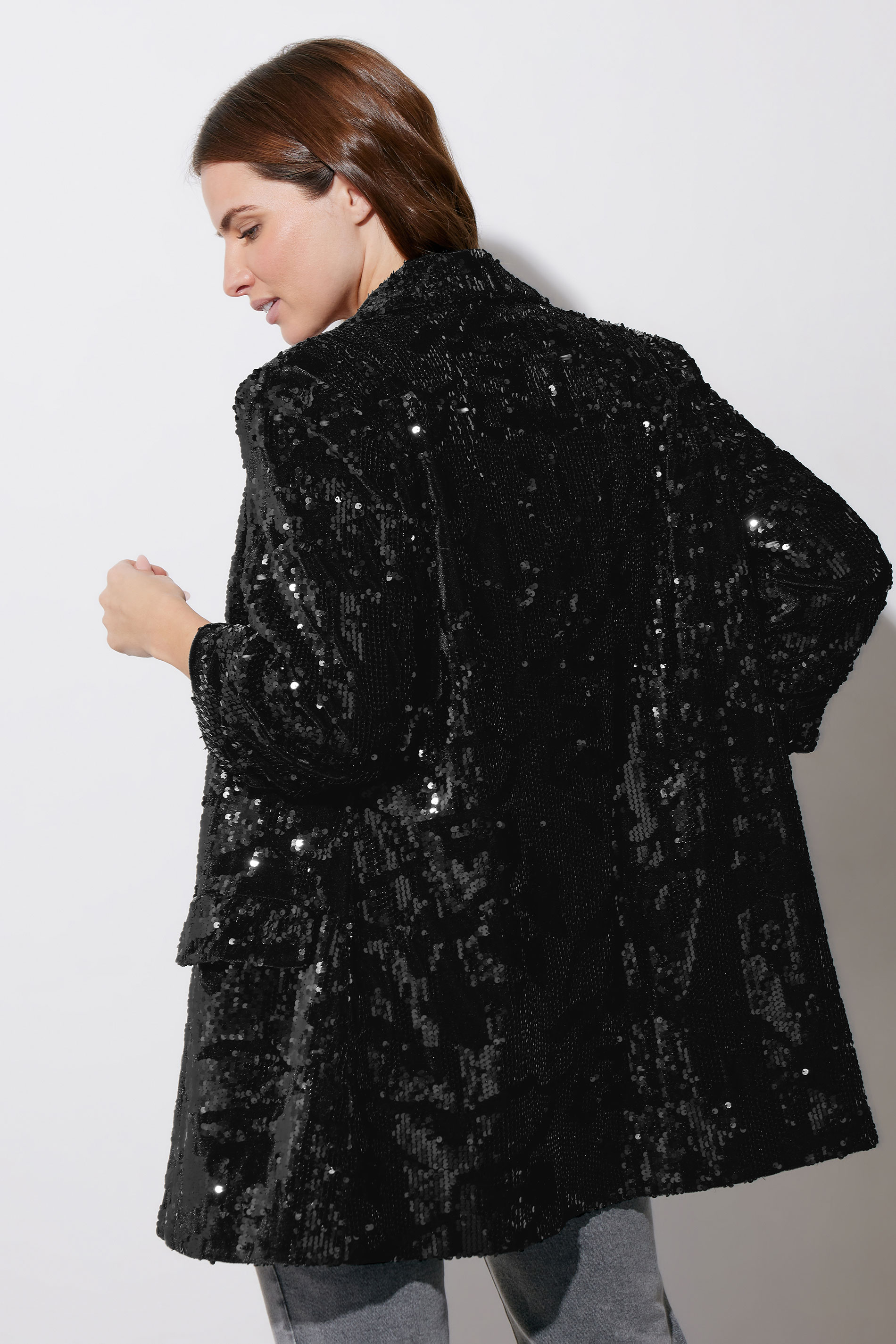 STAR Black Sequin Tailored Blazer | STAR x JM 5