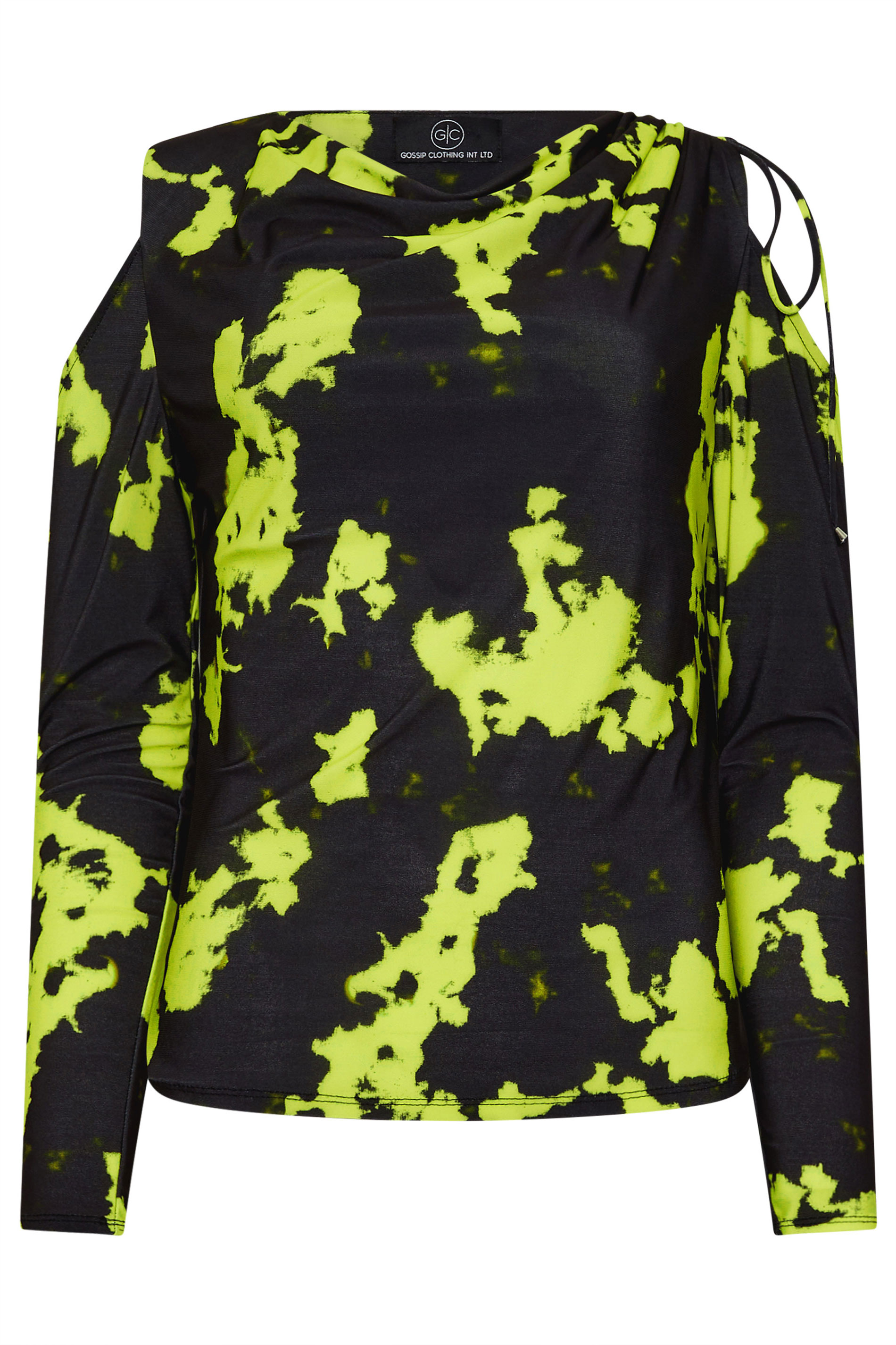 STAR Black & Yellow Ruched Cold Shoulder Top | StarByJM 6