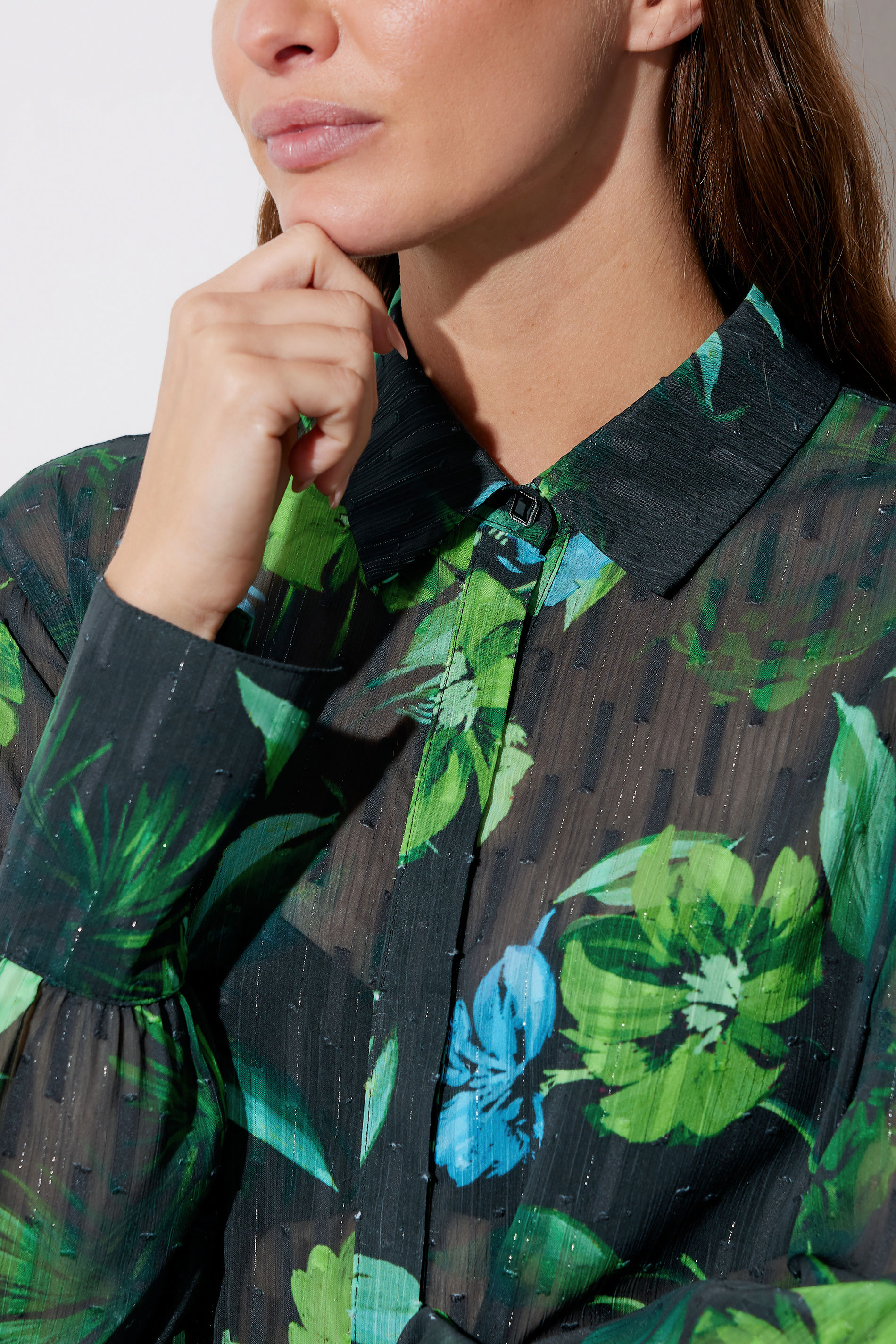 STAR Black Gem Button Floral Print Shirt | StarByJM 4