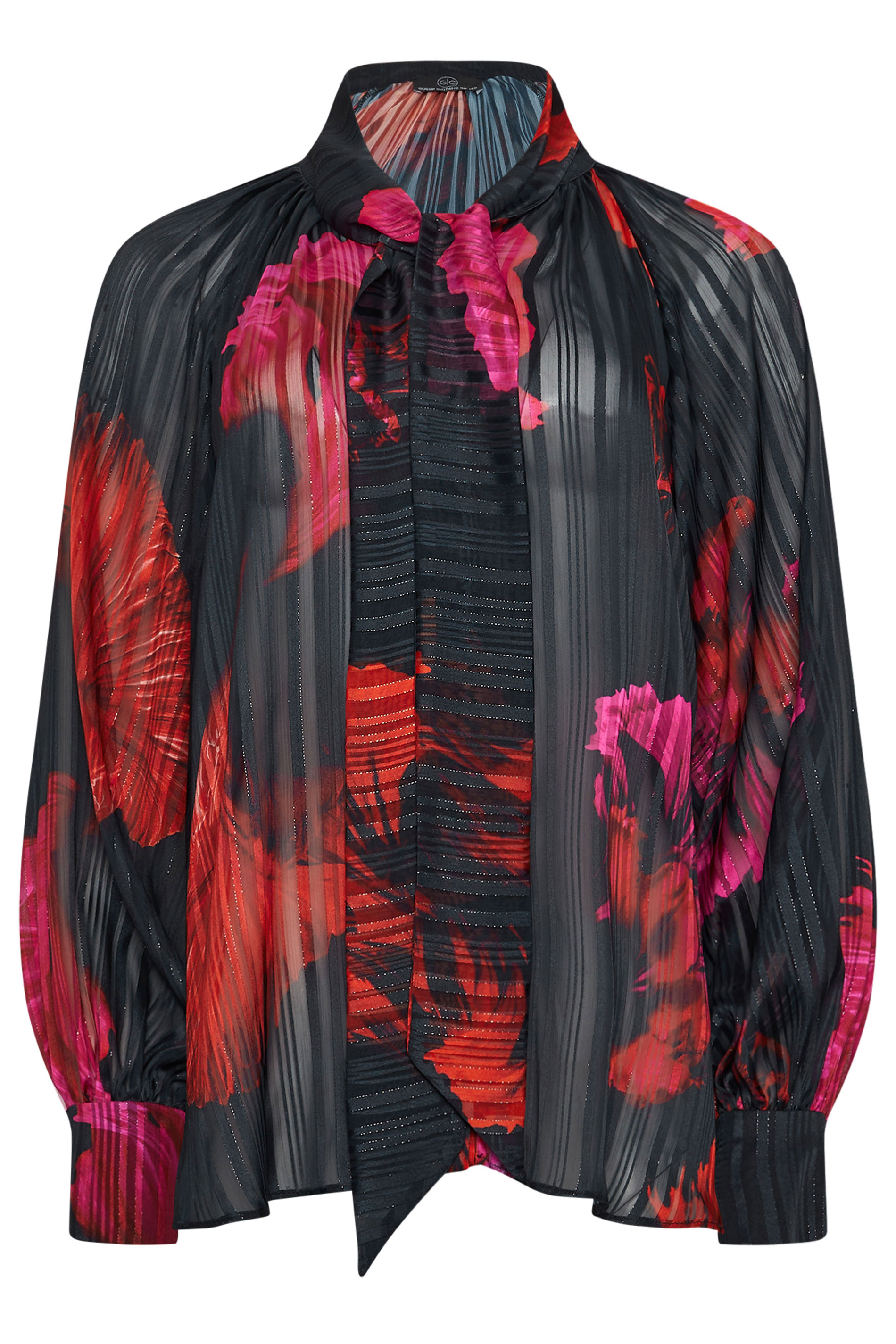 STAR Black Oriental Floral Print Blouse | StarByJM 10