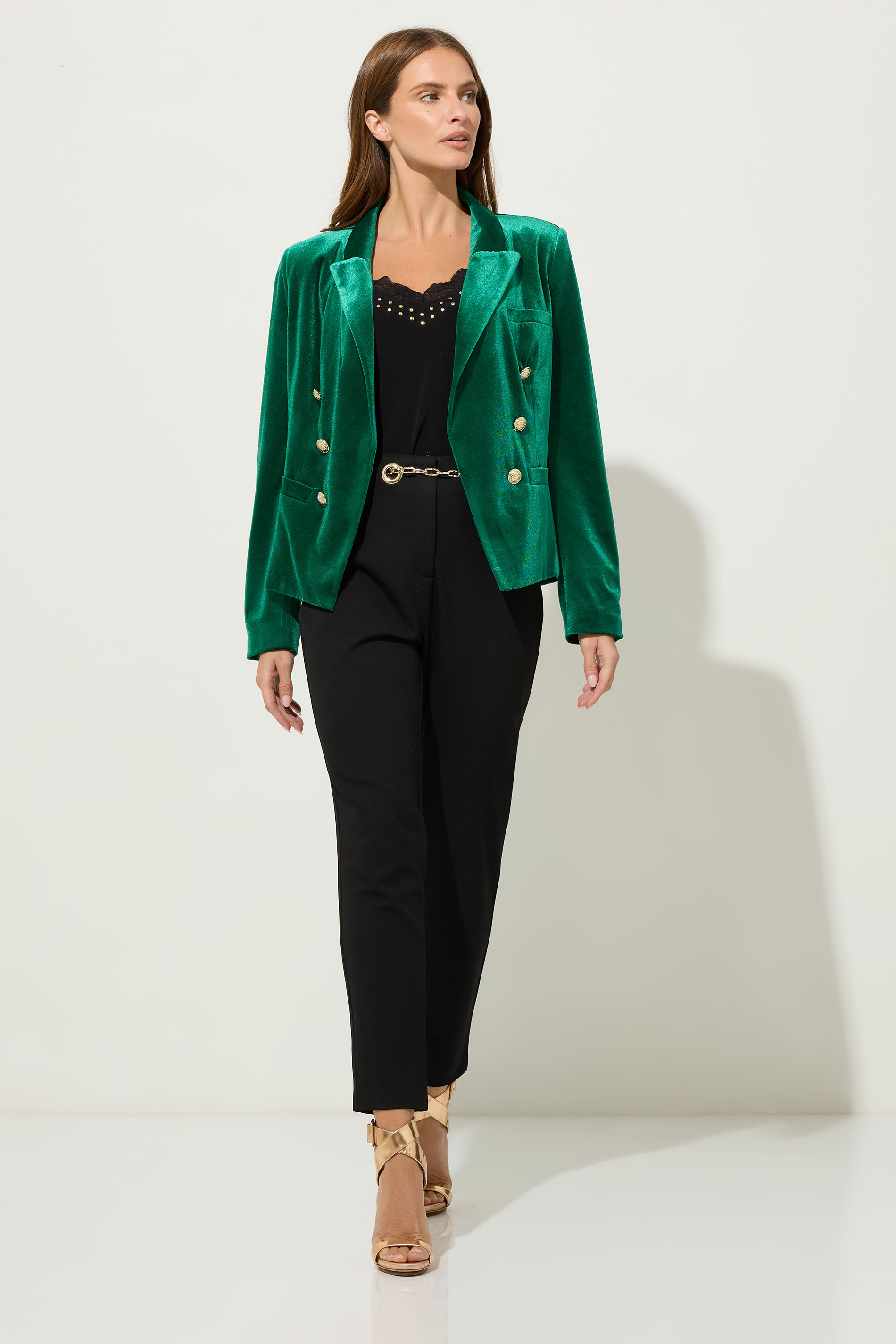 STAR Green Velvet Tailored Blazer | StarByJM 3