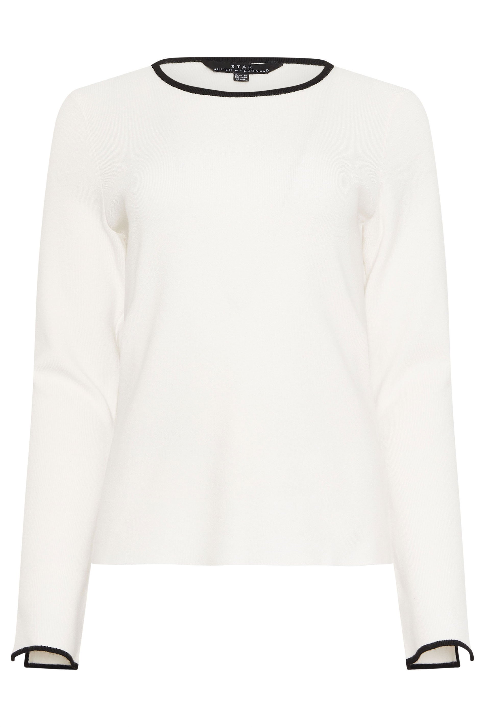 STAR Ivory White Contrast Trim Jumper | StarByJM 2