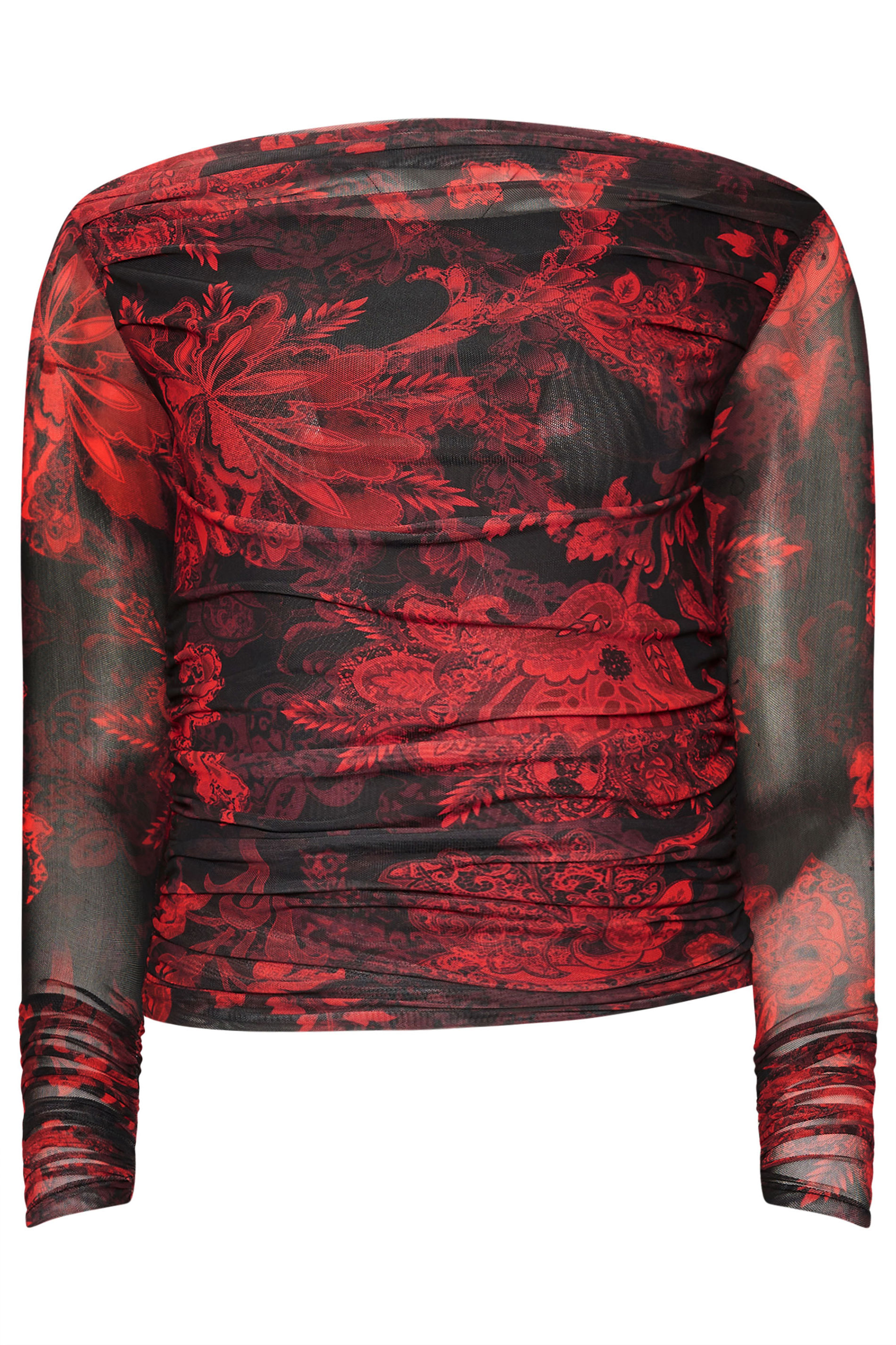 STAR Red Paisley Mesh Top | StarByJM 7