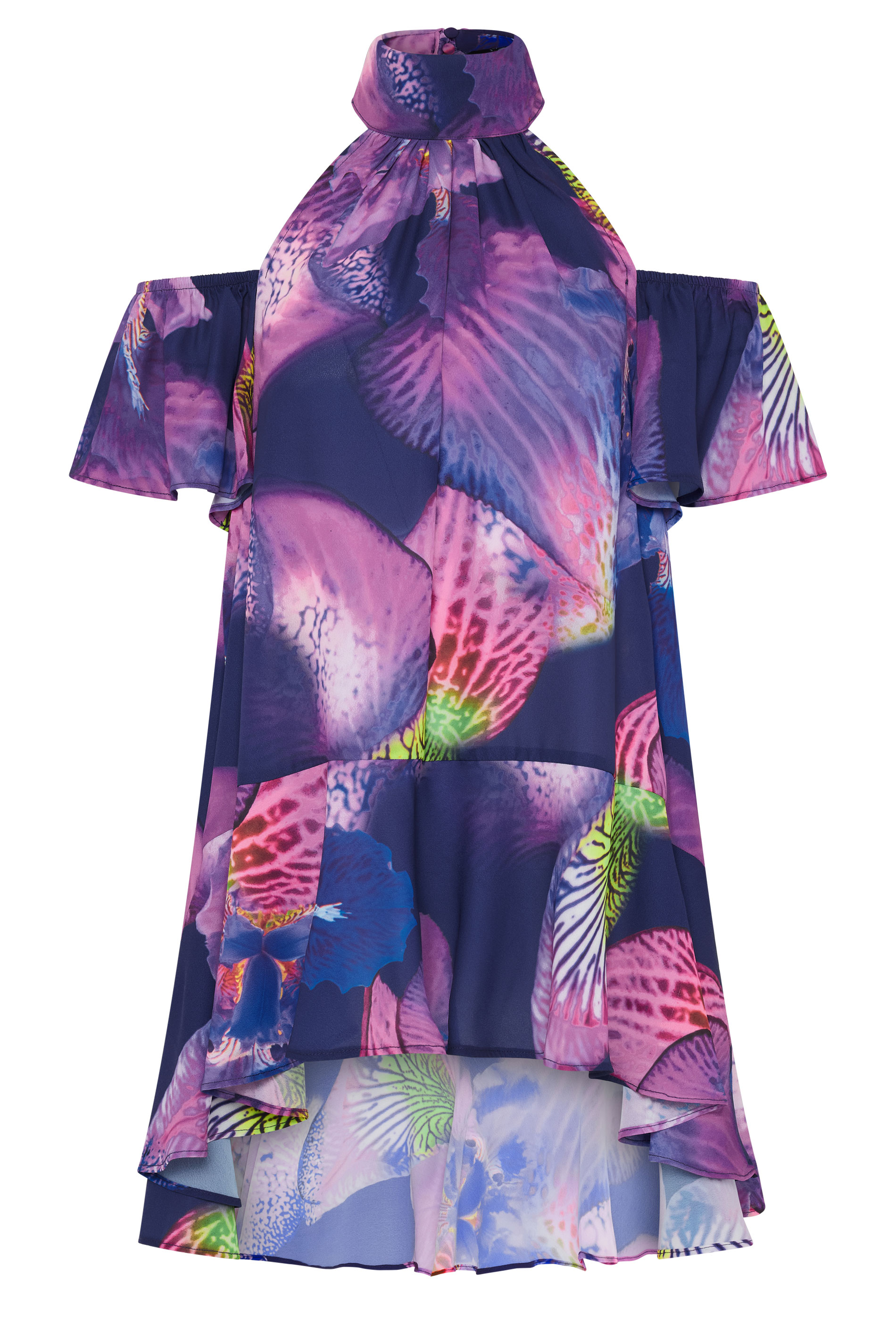 STAR Purple Floral Cold Shoulder Top | StarByJM 5