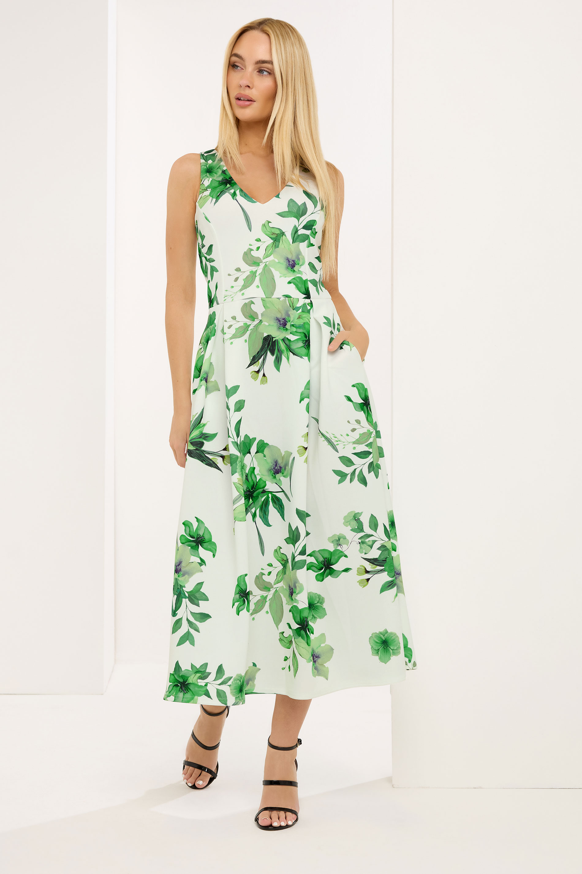 STAR White Floral Scuba Dress | StarByJM 1