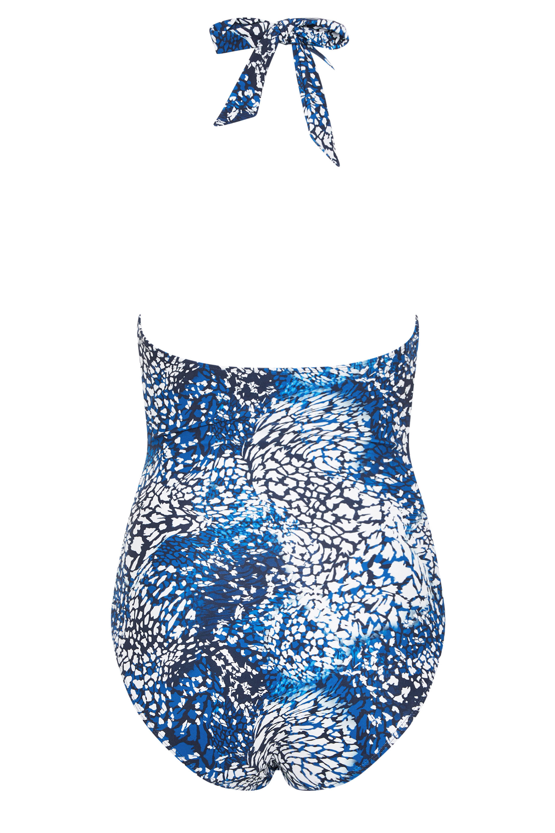 STAR Blue Abstract Animal Halter Neck Swimsuit | StarByJM 8