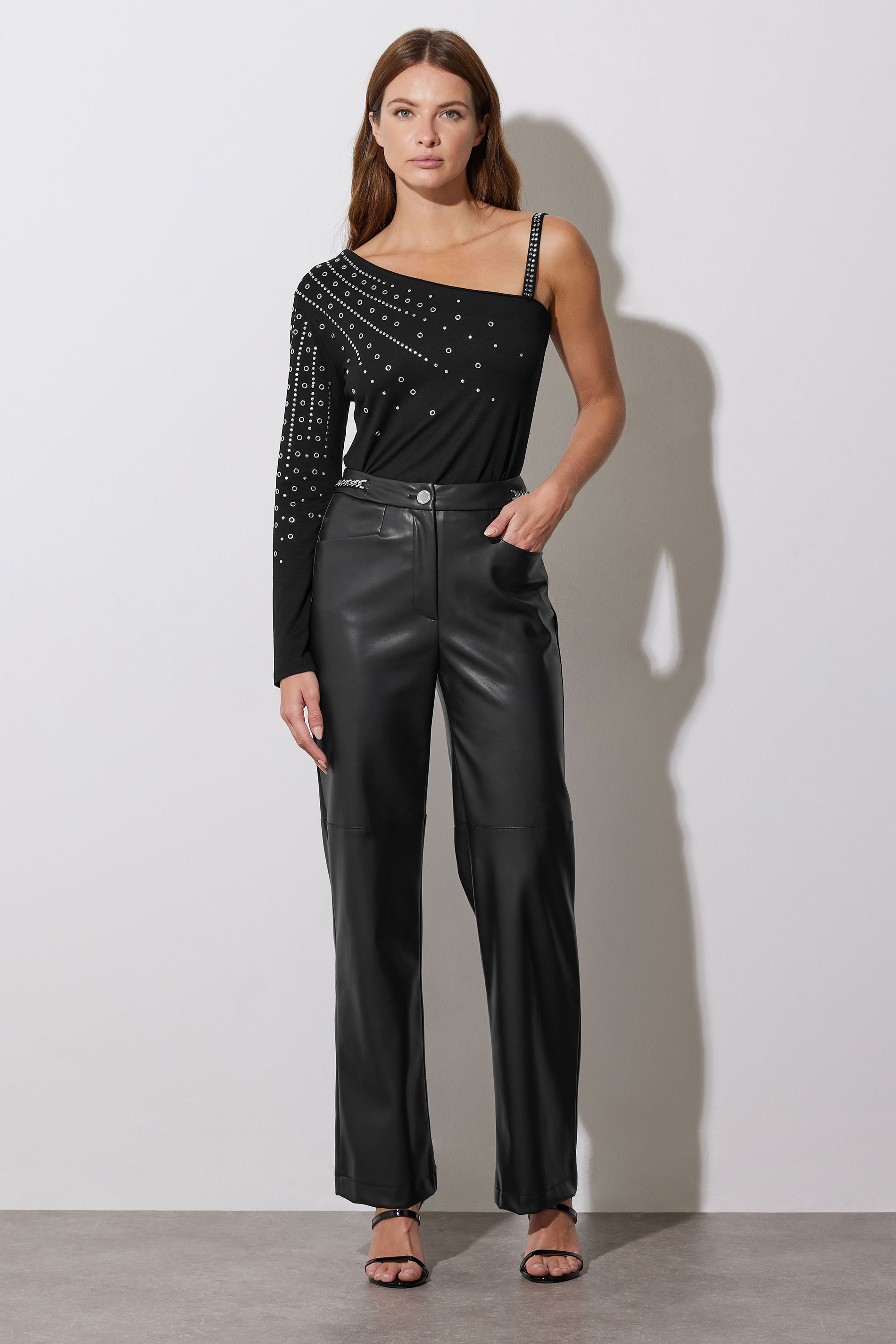 STAR Black Eyelet Asymmetric Top | STAR x JM 3