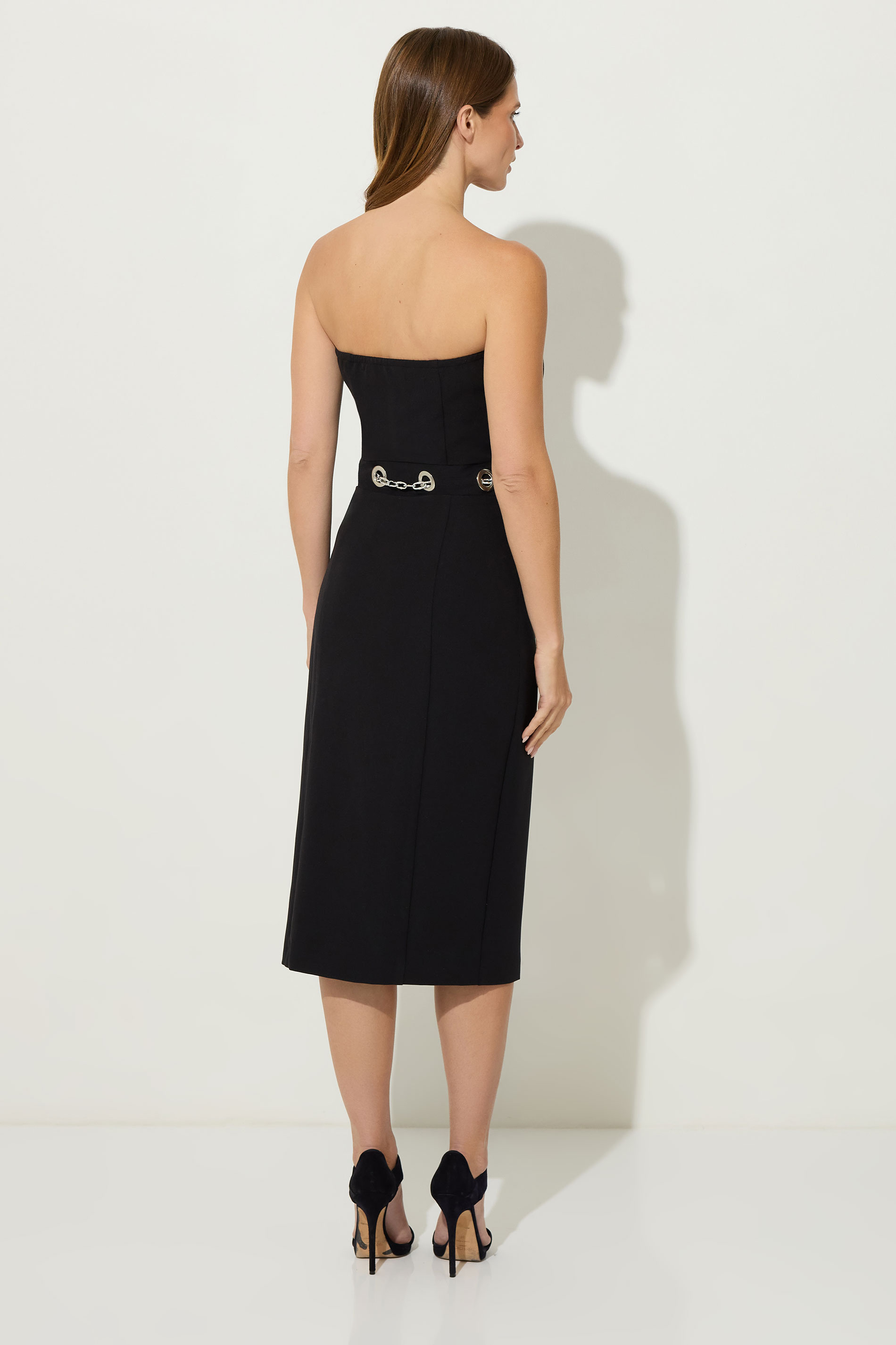 STAR Black Chain Bandeau Midi Dress | StarByJM 4