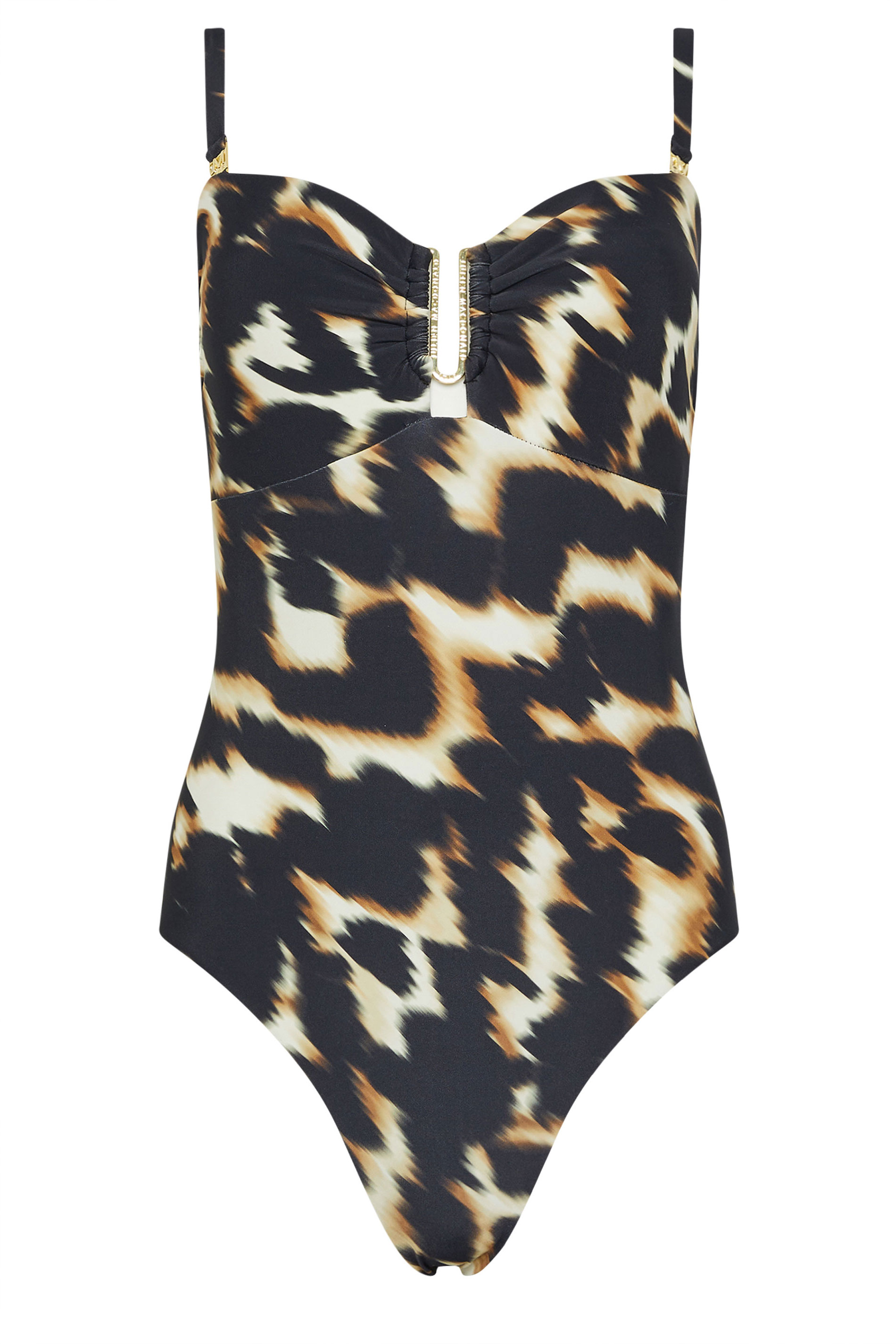 STAR Black Leopard Print Tummy Control Swimsuit | StarByJM 8