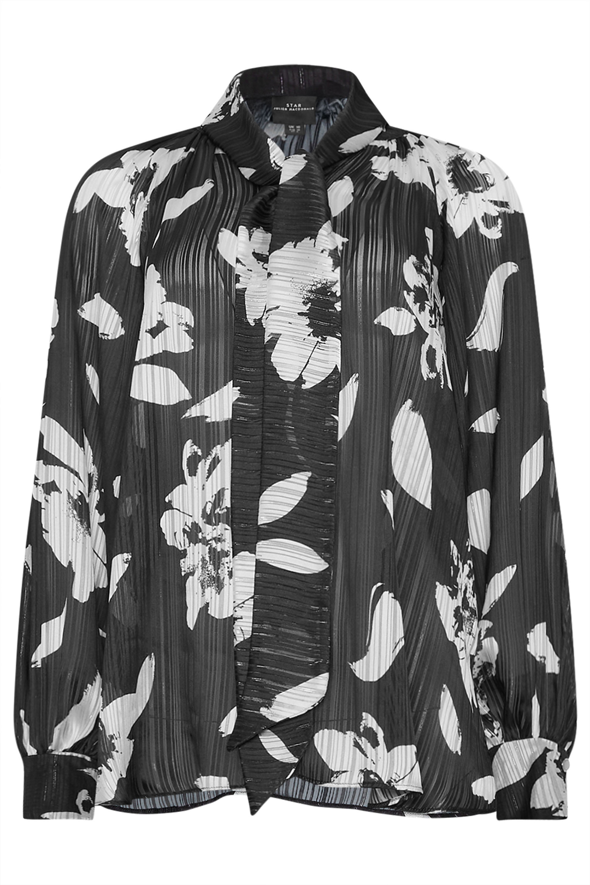 STAR Grey & White Floral Print Blouse | StarByJM 8