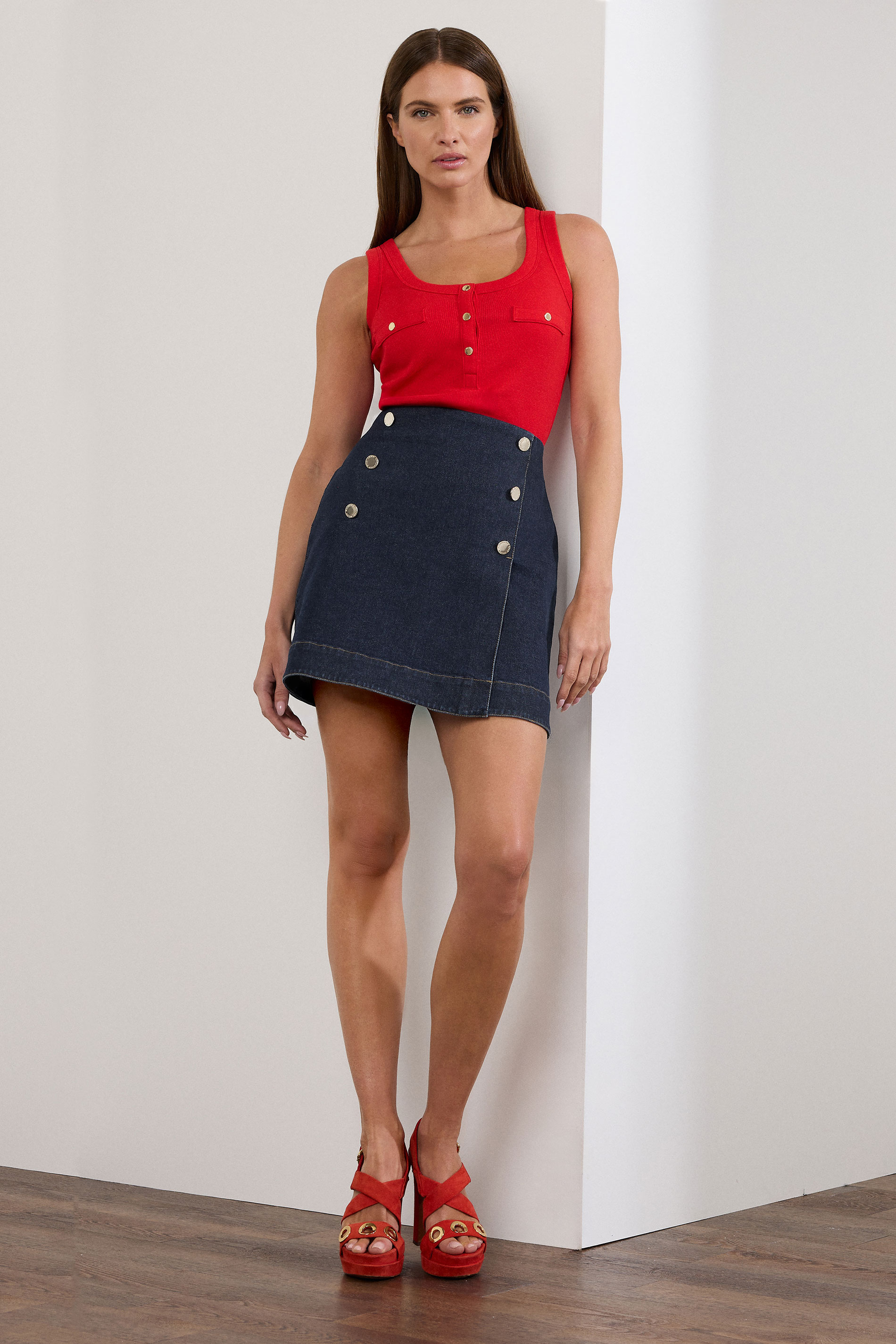 STAR Blue Denim Wrap Mini Skirt | StarByJM 4