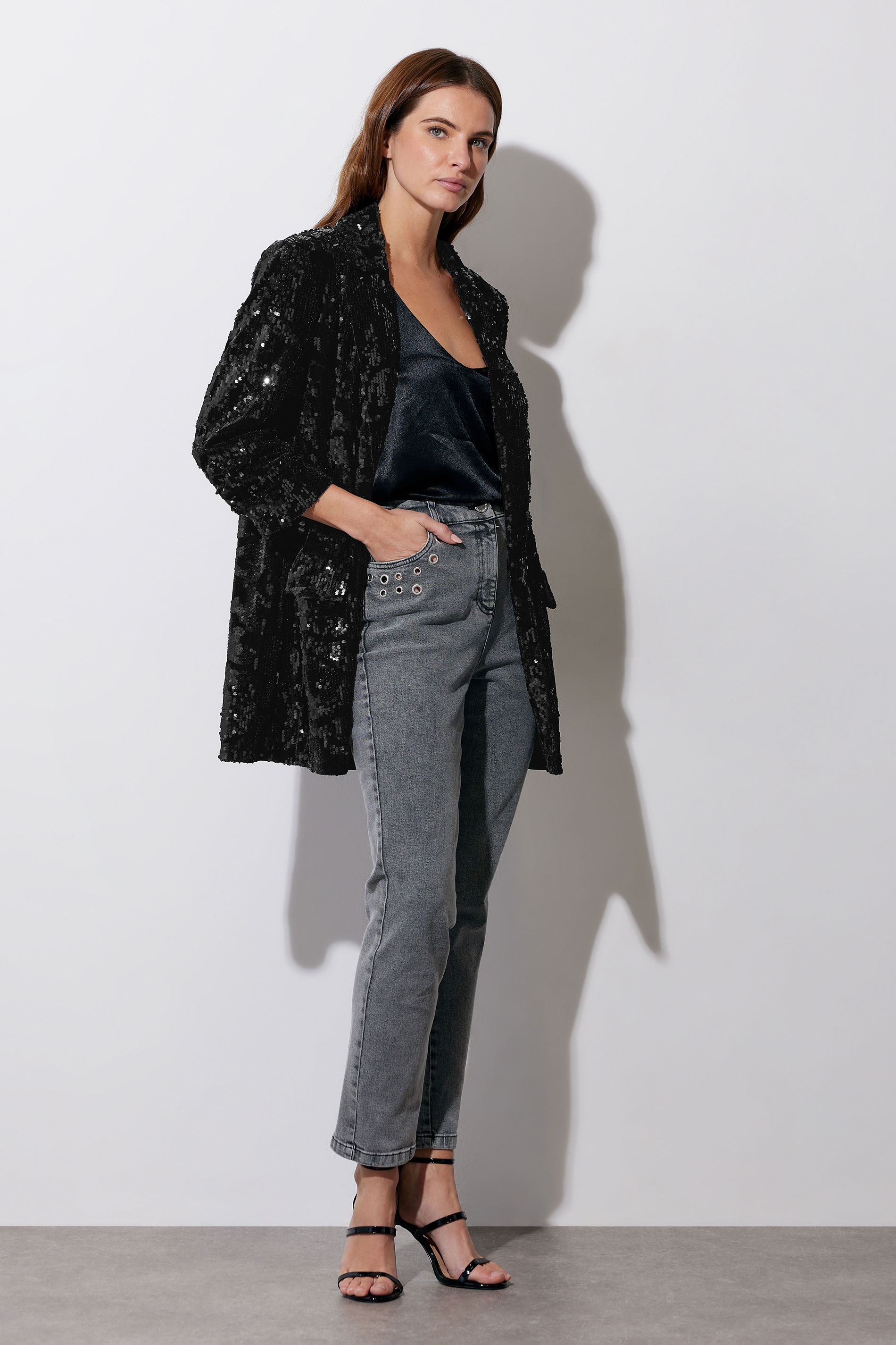 STAR Black Sequin Tailored Blazer | STAR x JM 4