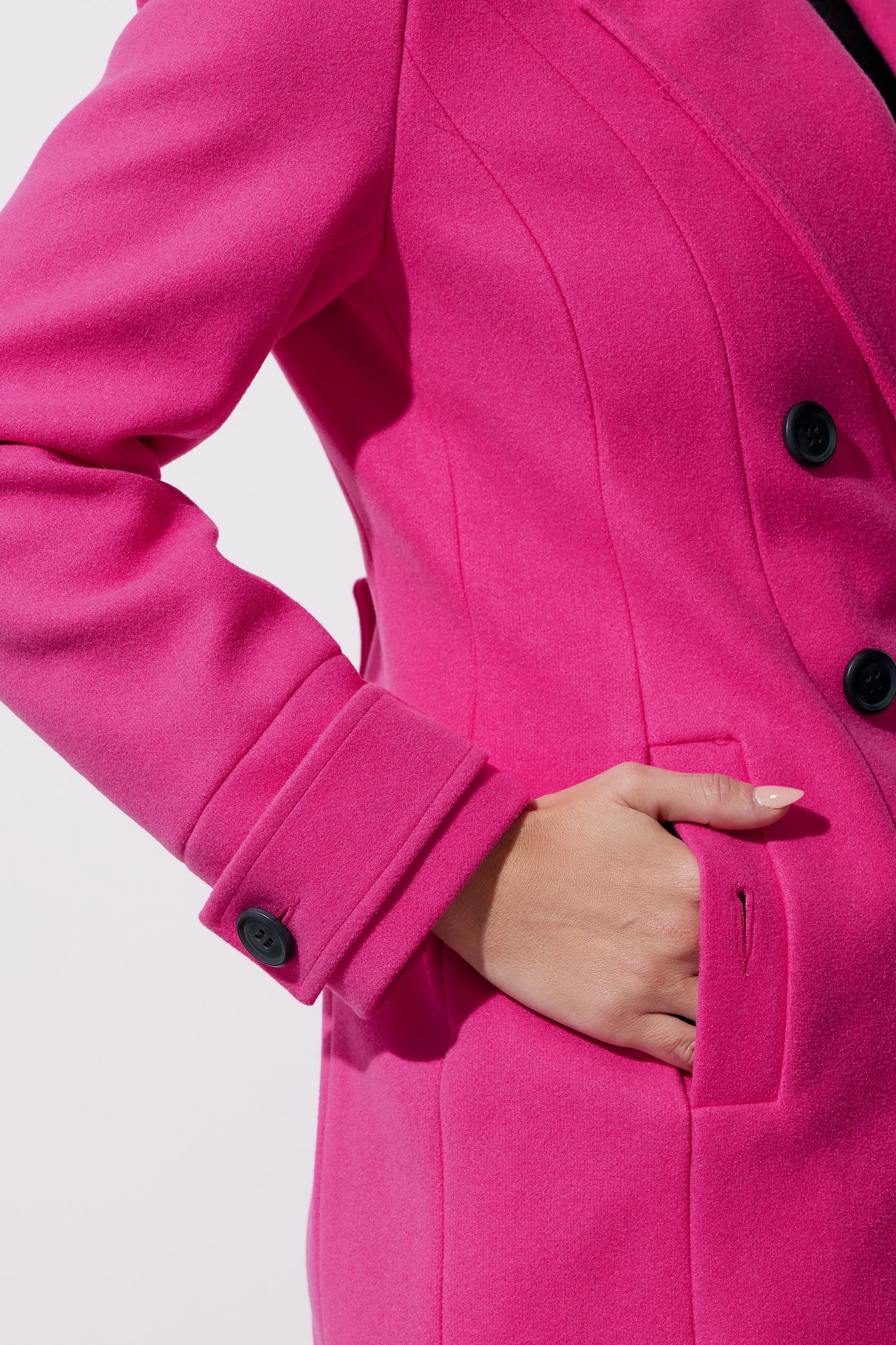 STAR Hot Pink Tailored Maxi Coat | STAR x JM 7