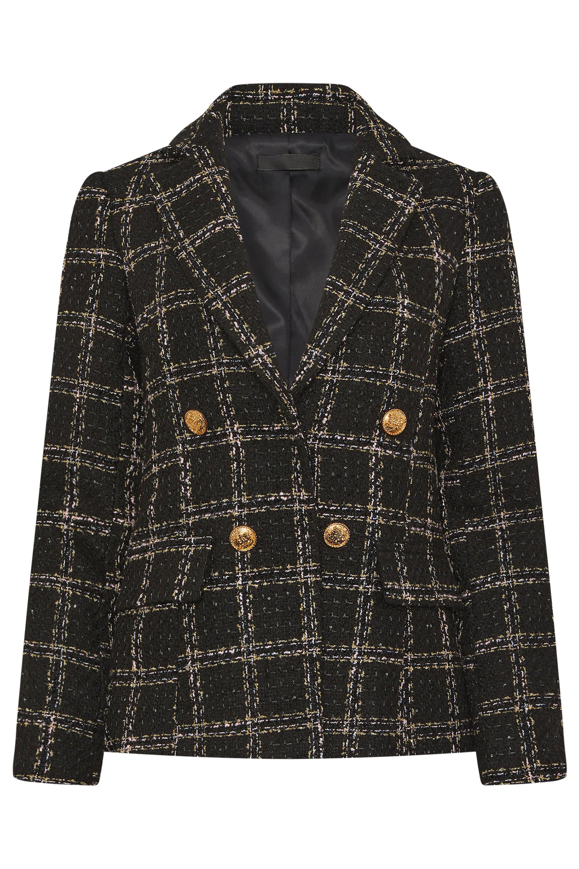 STAR Black Check Boucle Blazer | StarByJM 1