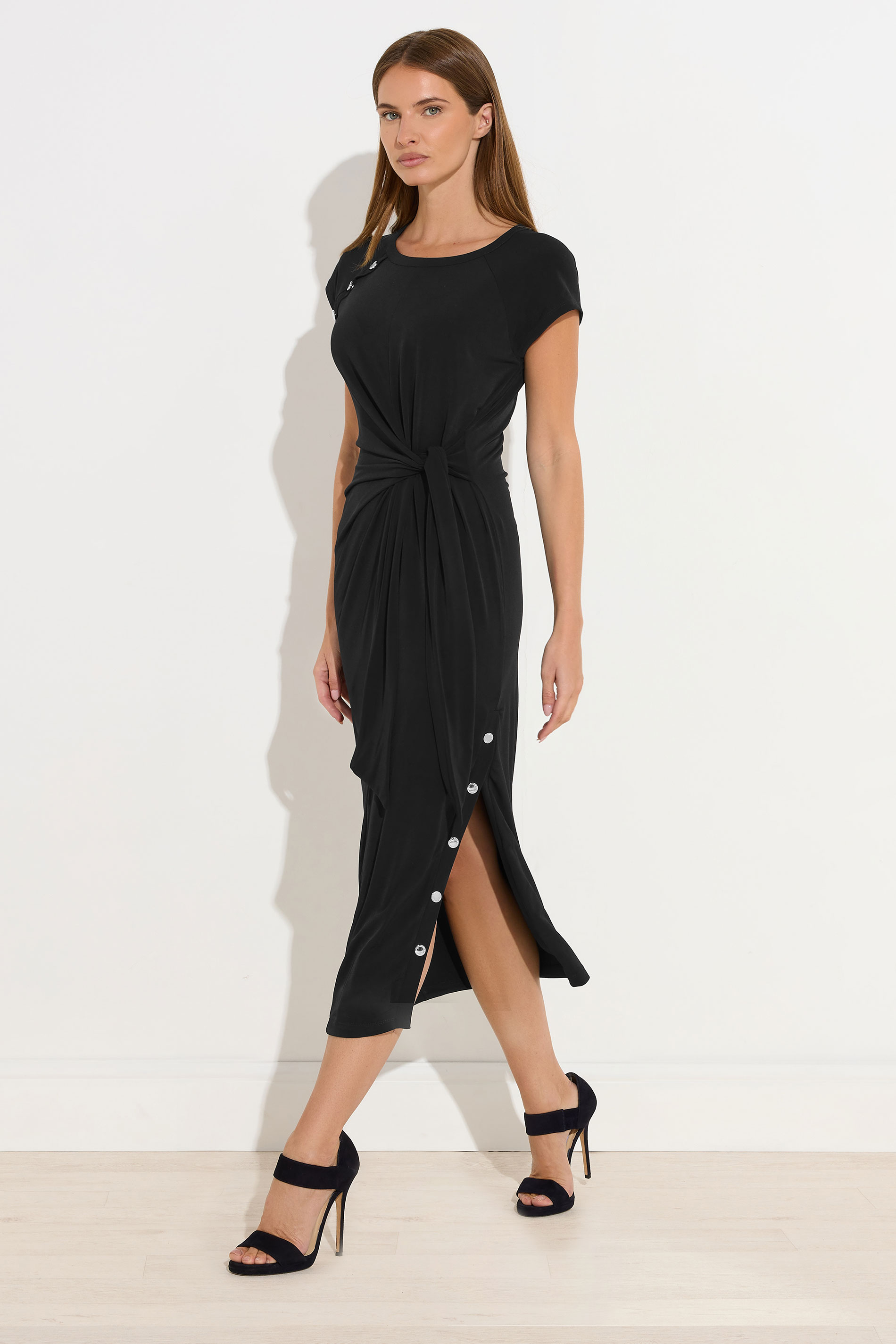STAR Black Popper Detail Midi Dress | StarByJM 2