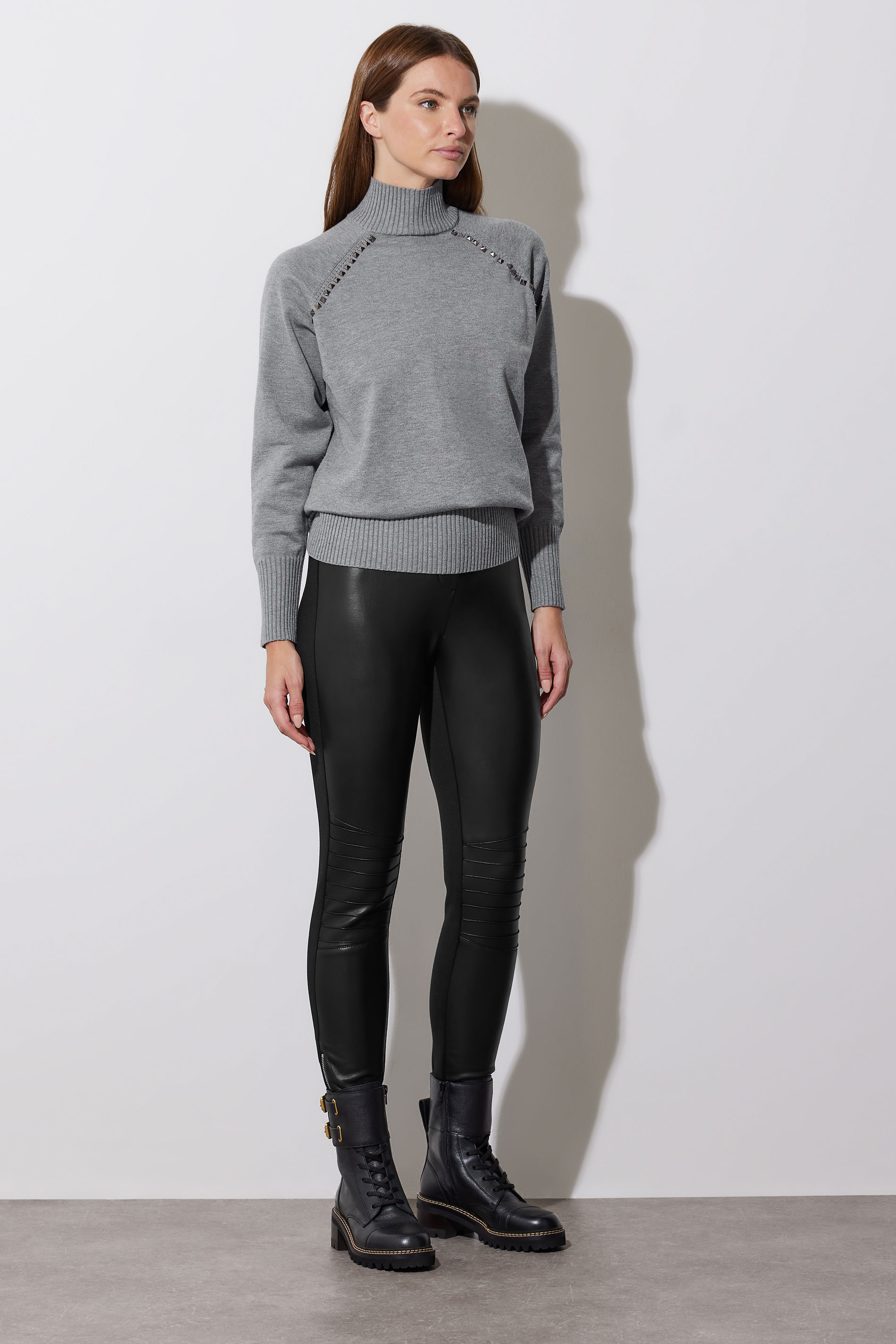 STAR Grey Stud Embellished Raglan Jumper | StarByJM 1