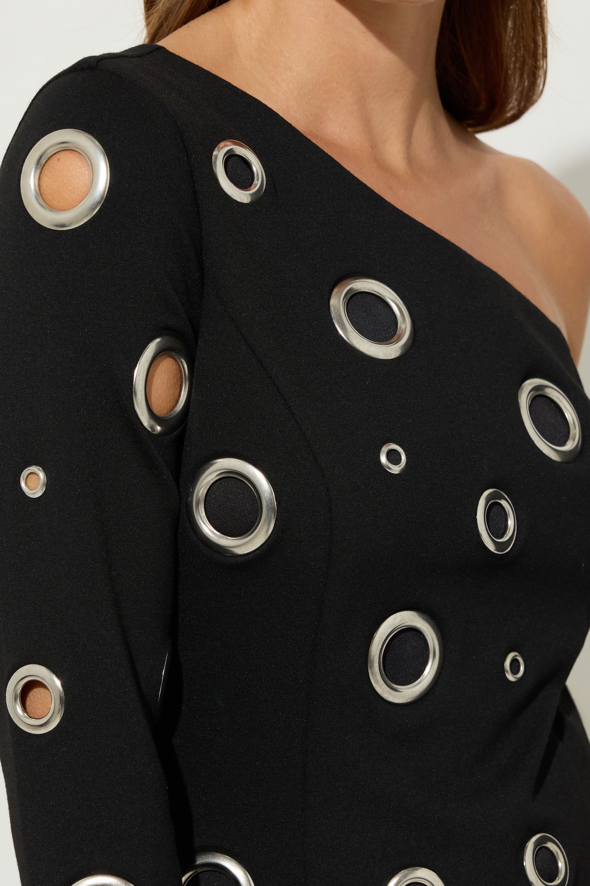 STAR Black One Shoulder Eyelet Dress | StarByJM 5