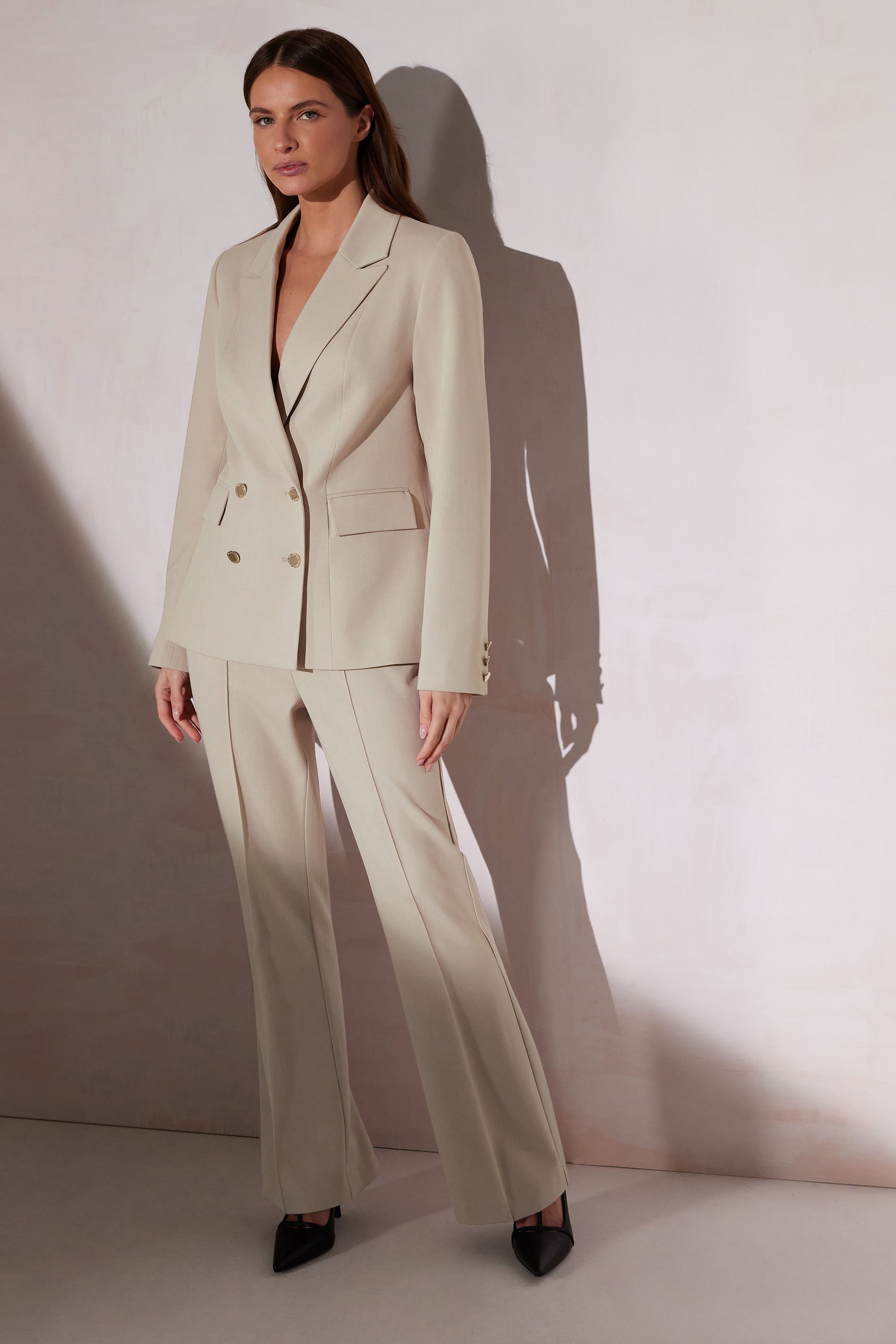 STAR Stone Brown Double Breasted Tailored Blazer | StarByJM 3