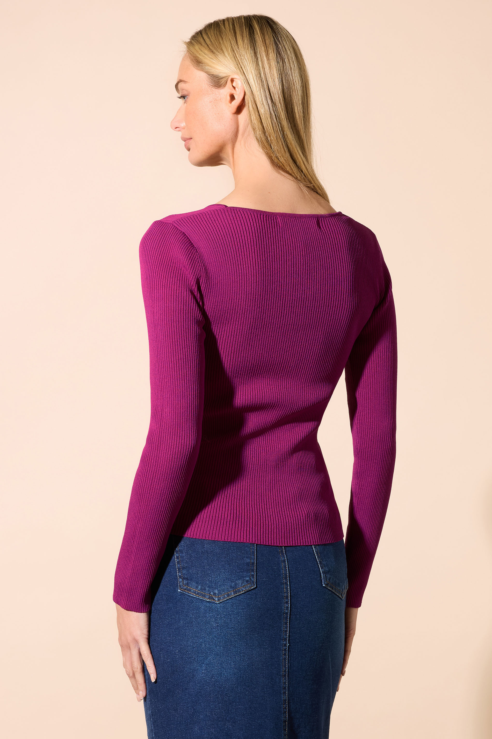 STAR Fuchsia Pink Square Neck Tie Top | StarByJM 4