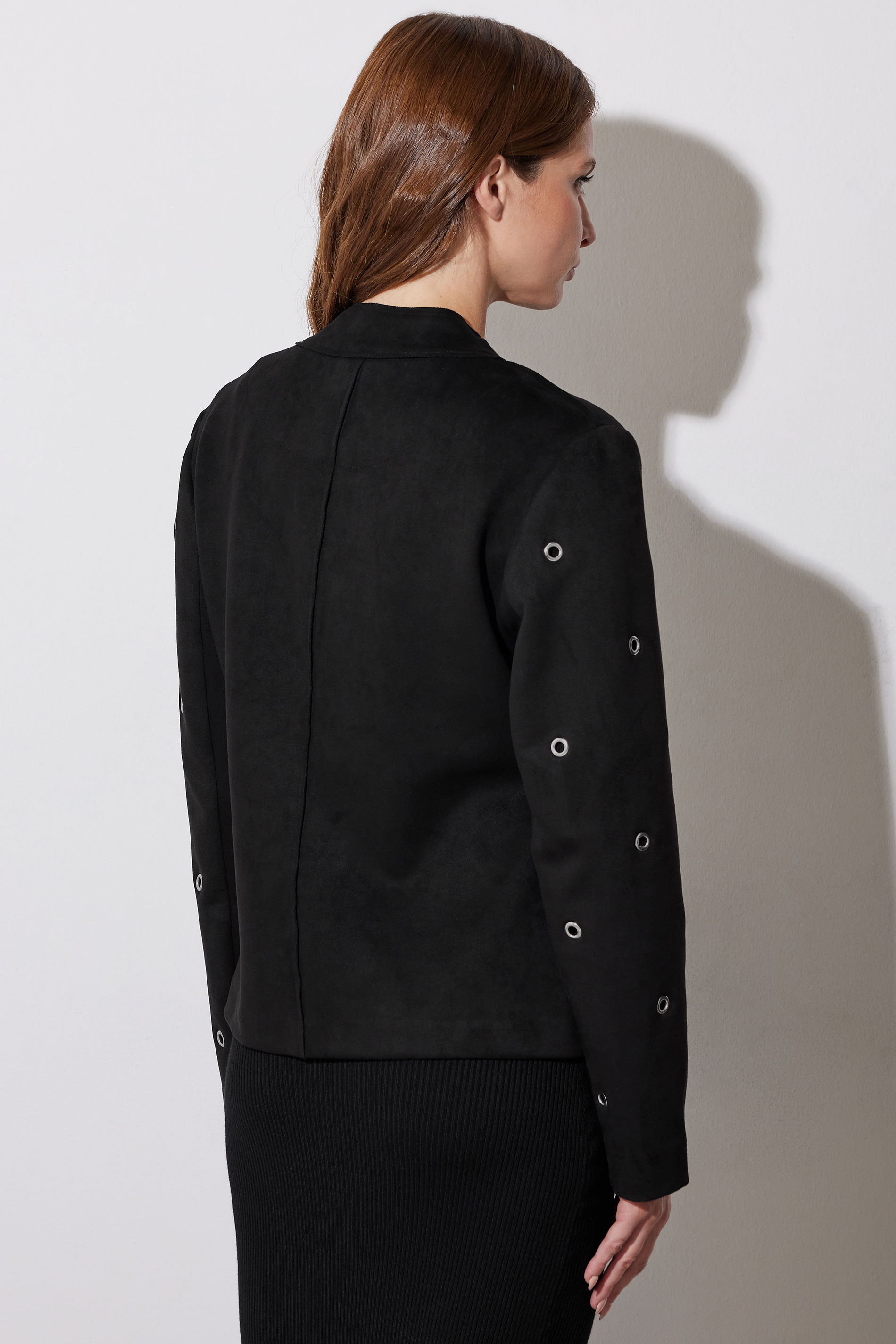 STAR Black Eyelet Detail Tailored Jacket | StarByJM 4
