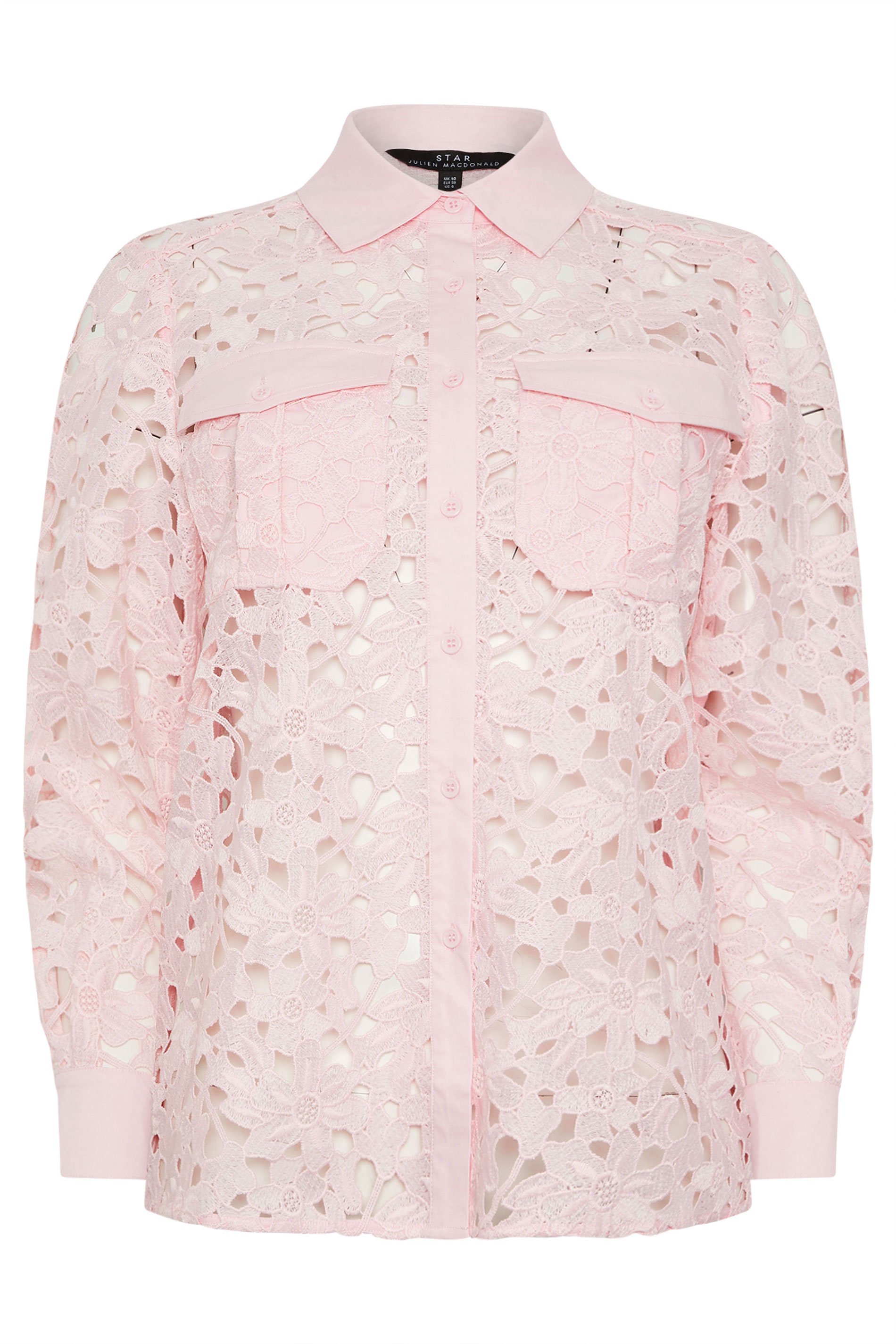 STAR Pink Lace Button Through Shirt | StarByJM