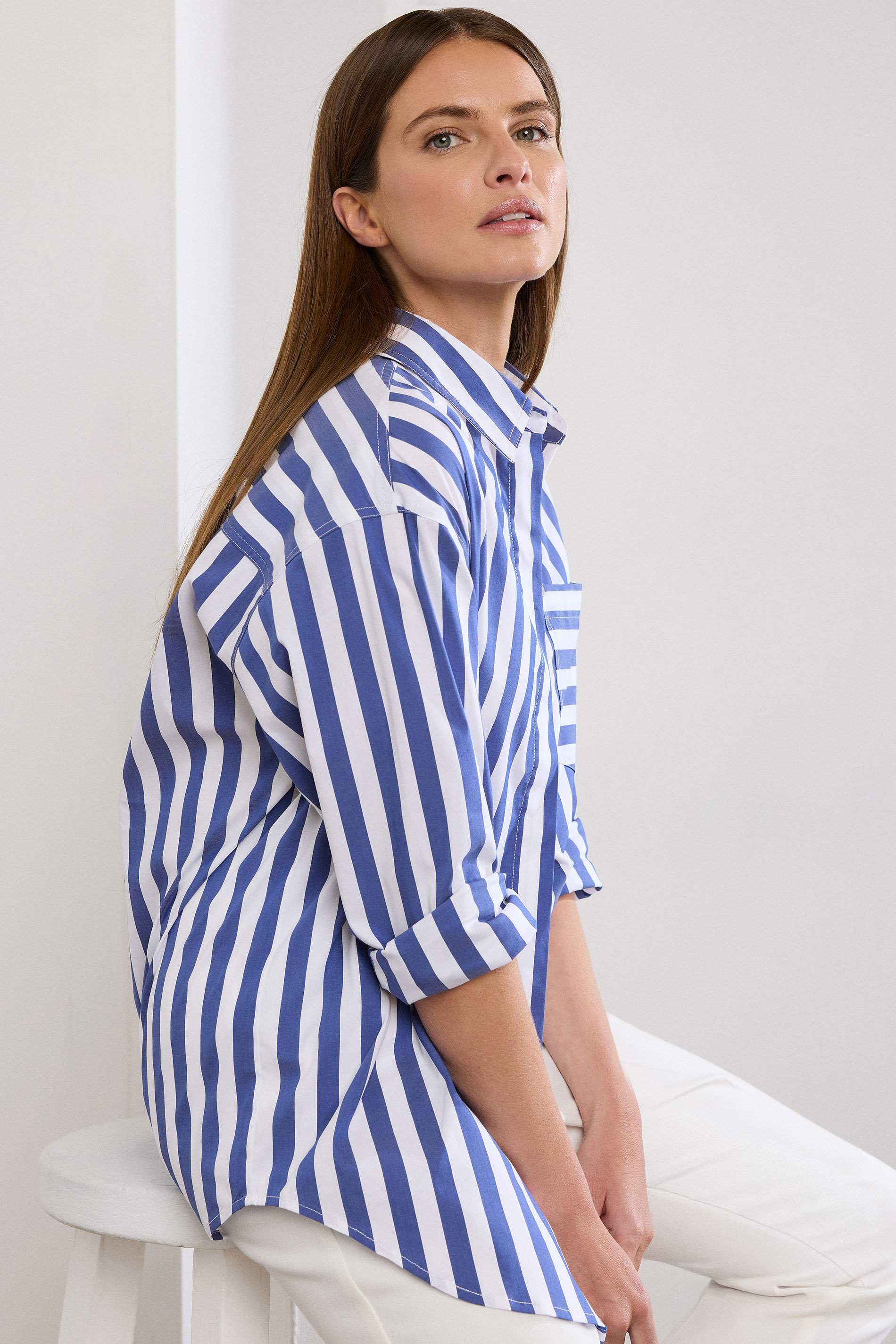 STAR Royal Blue Striped Long Sleeve Shirt | StarByJM 3