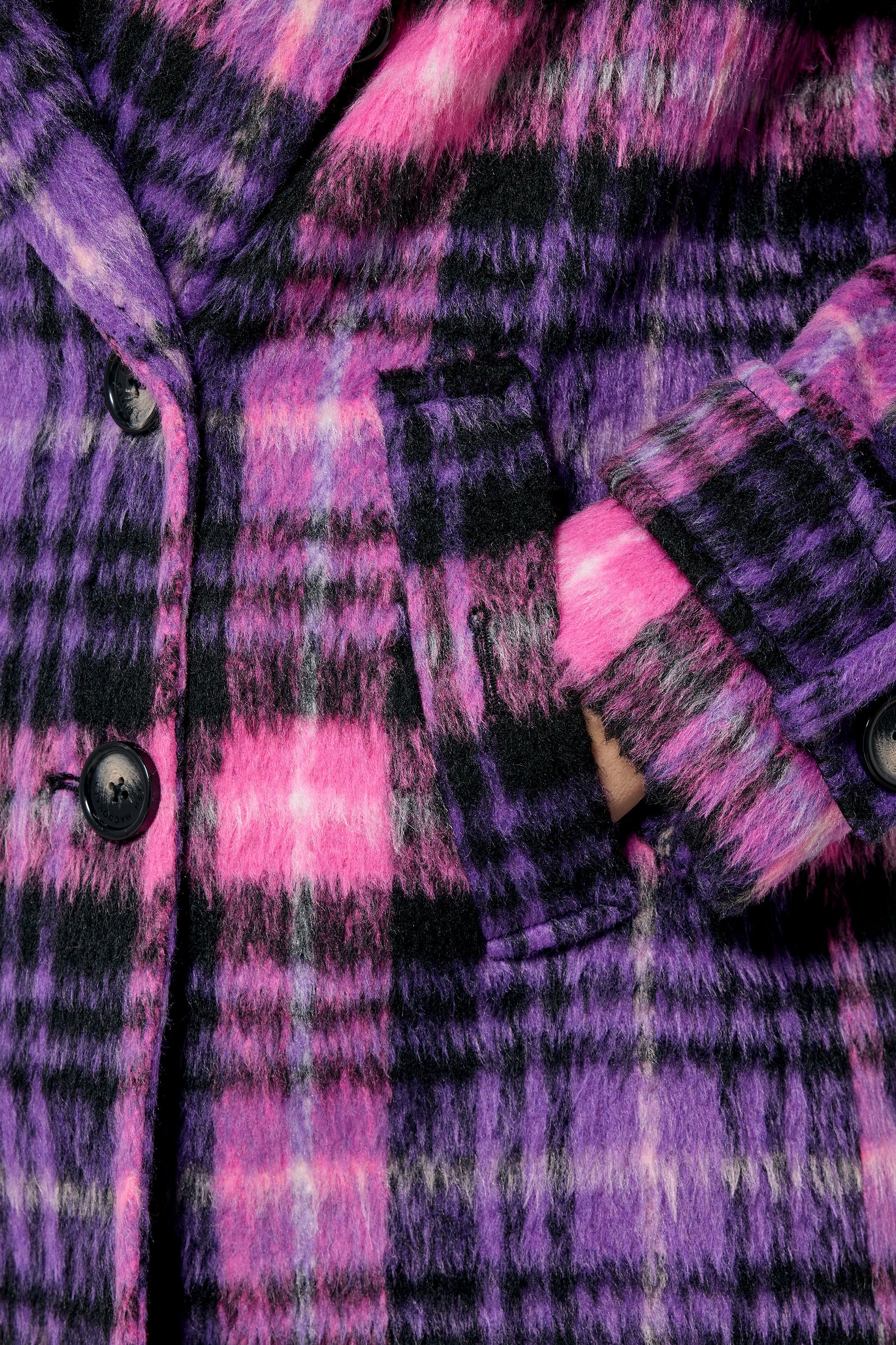 STAR Purple Checked Button Through Coat | StarByJM 5