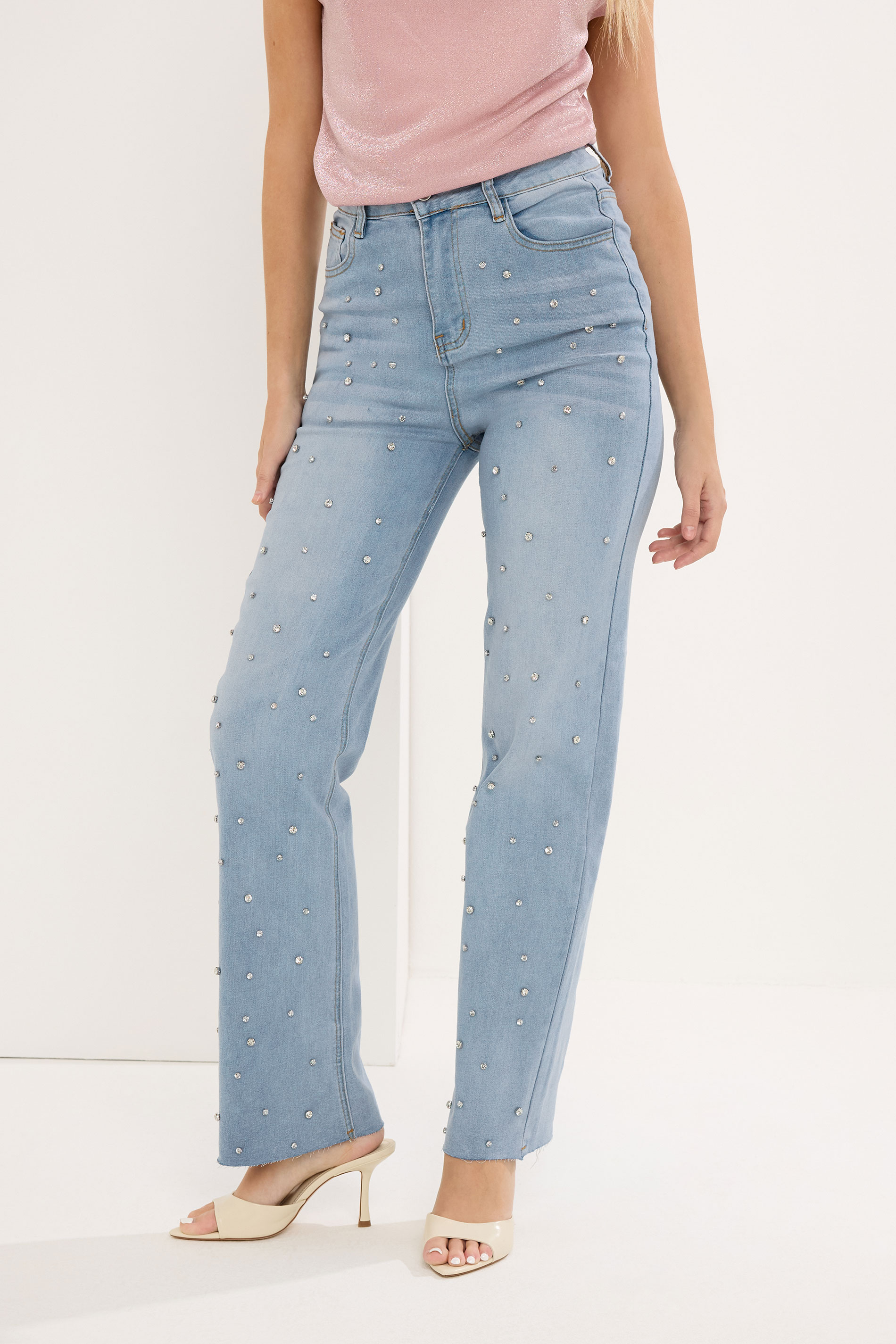 STAR Light Blue Embellished Detail Jeans | StarByJM 1