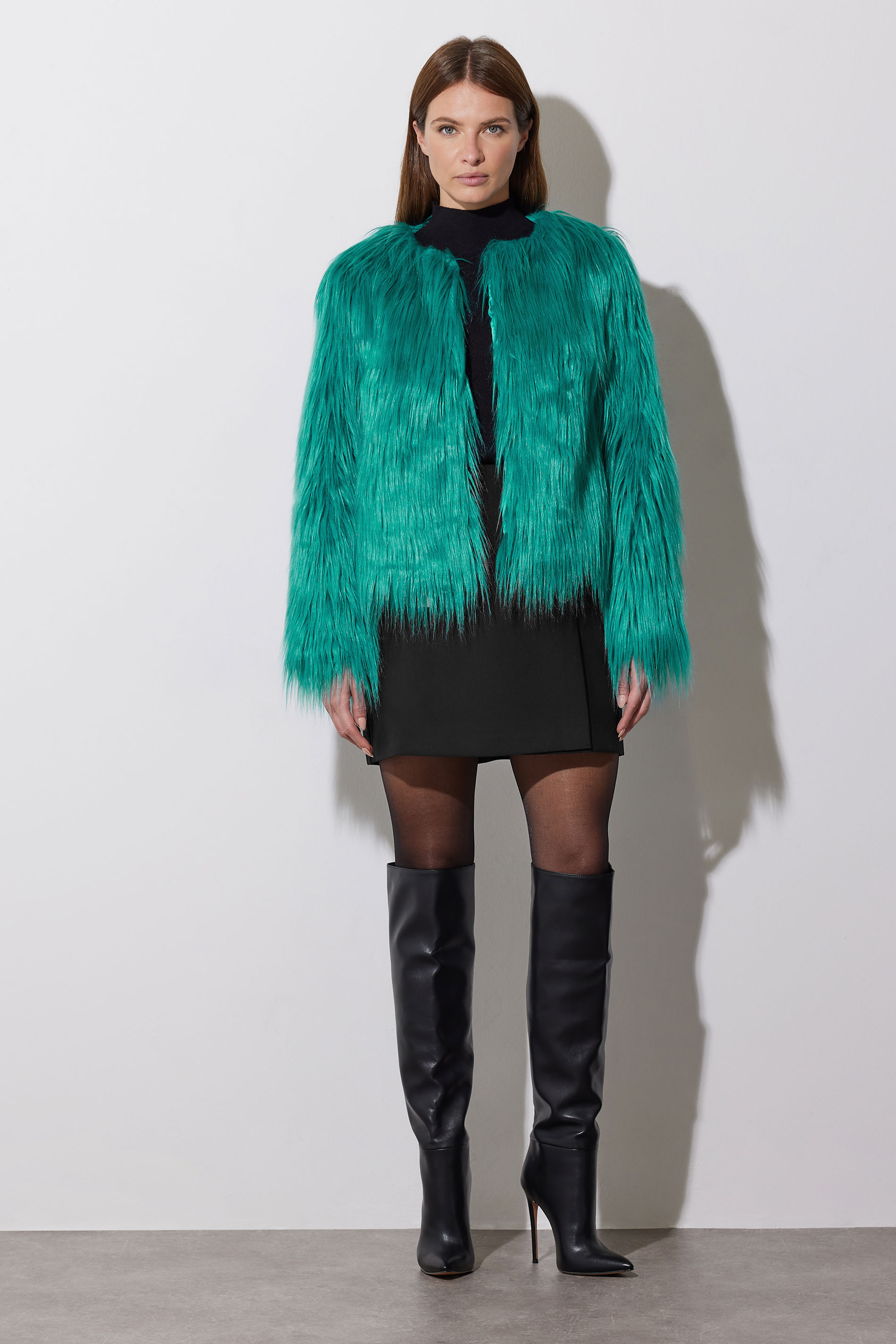 STAR Green Faux Fur Coat | STAR x JM 3