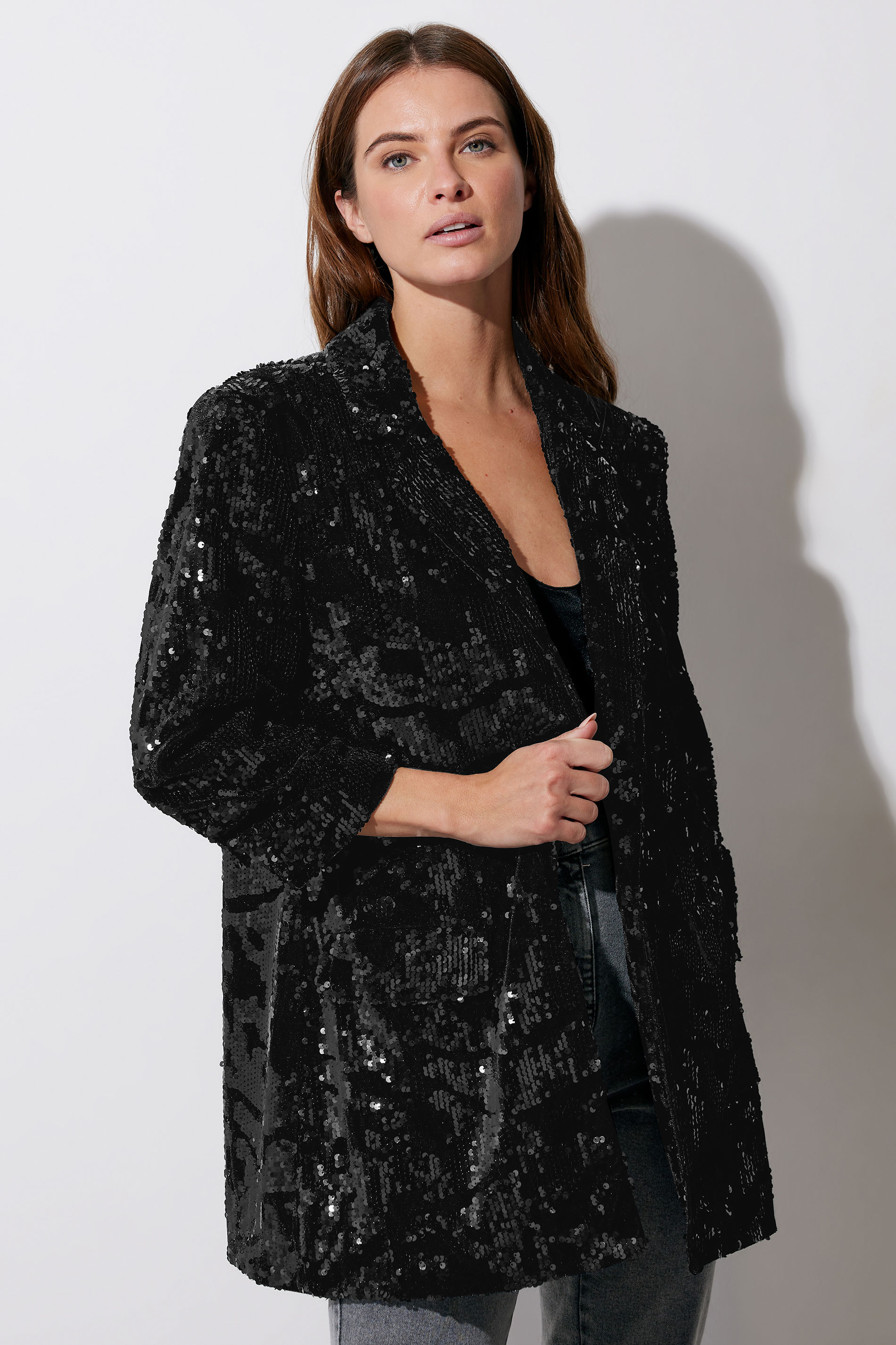 STAR Black Sequin Tailored Blazer | STAR x JM 6